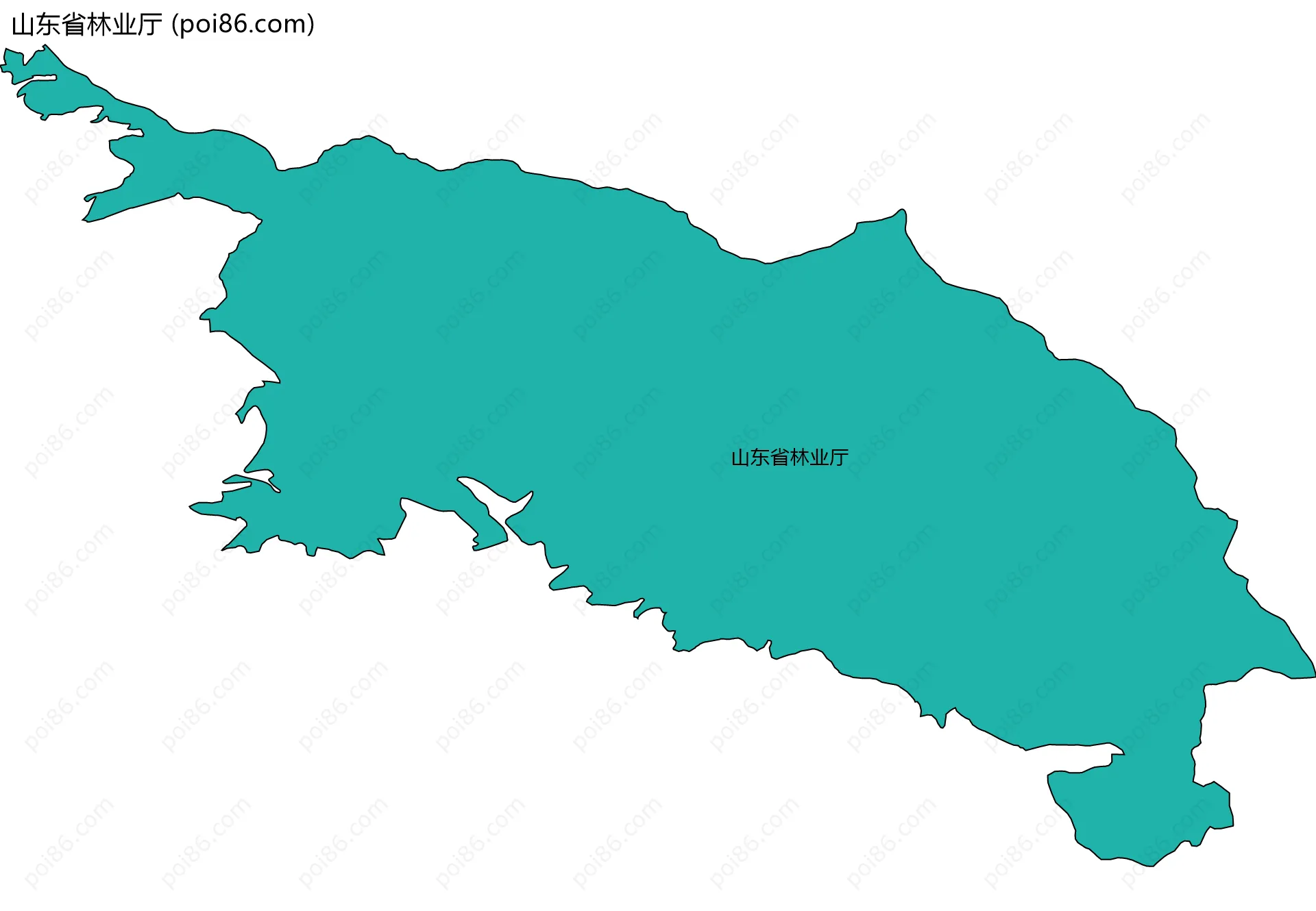 山东省林业厅边界地图