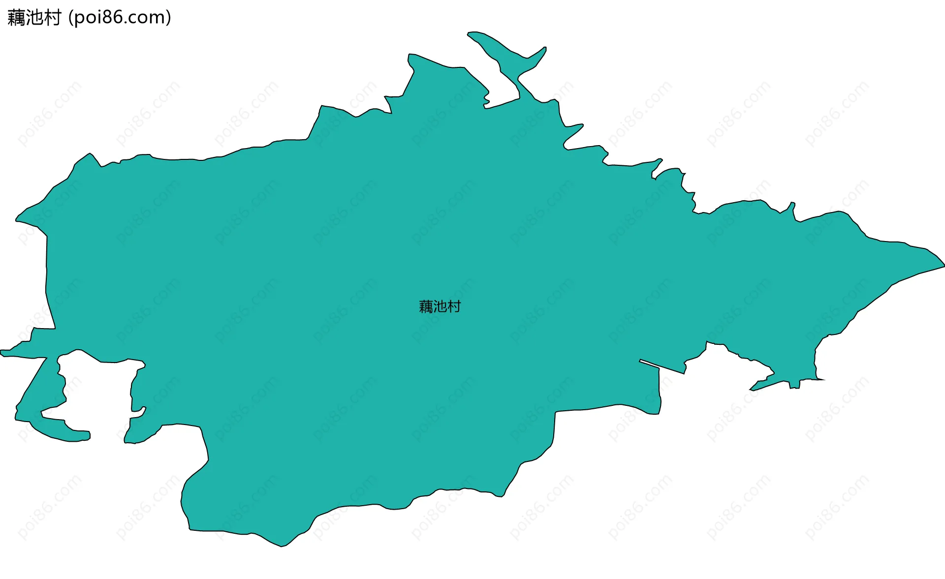 藕池村边界地图