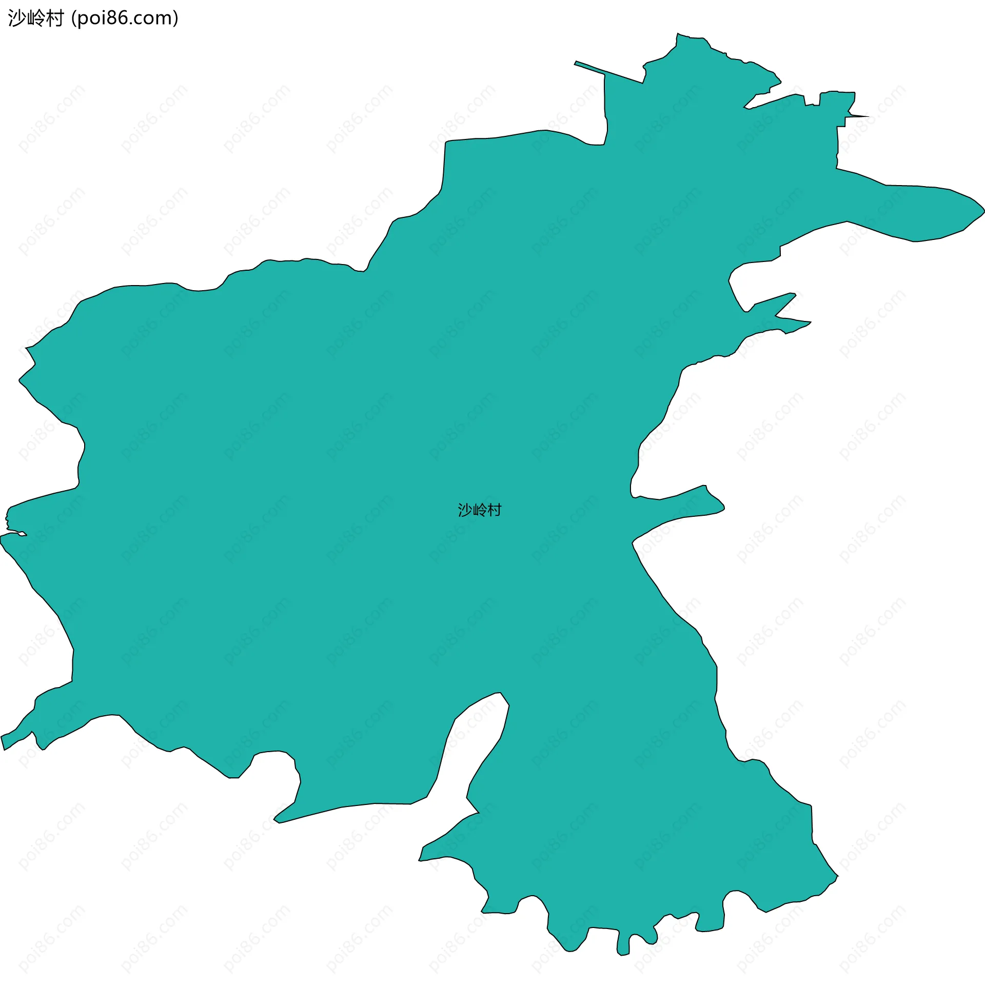 沙岭村边界地图