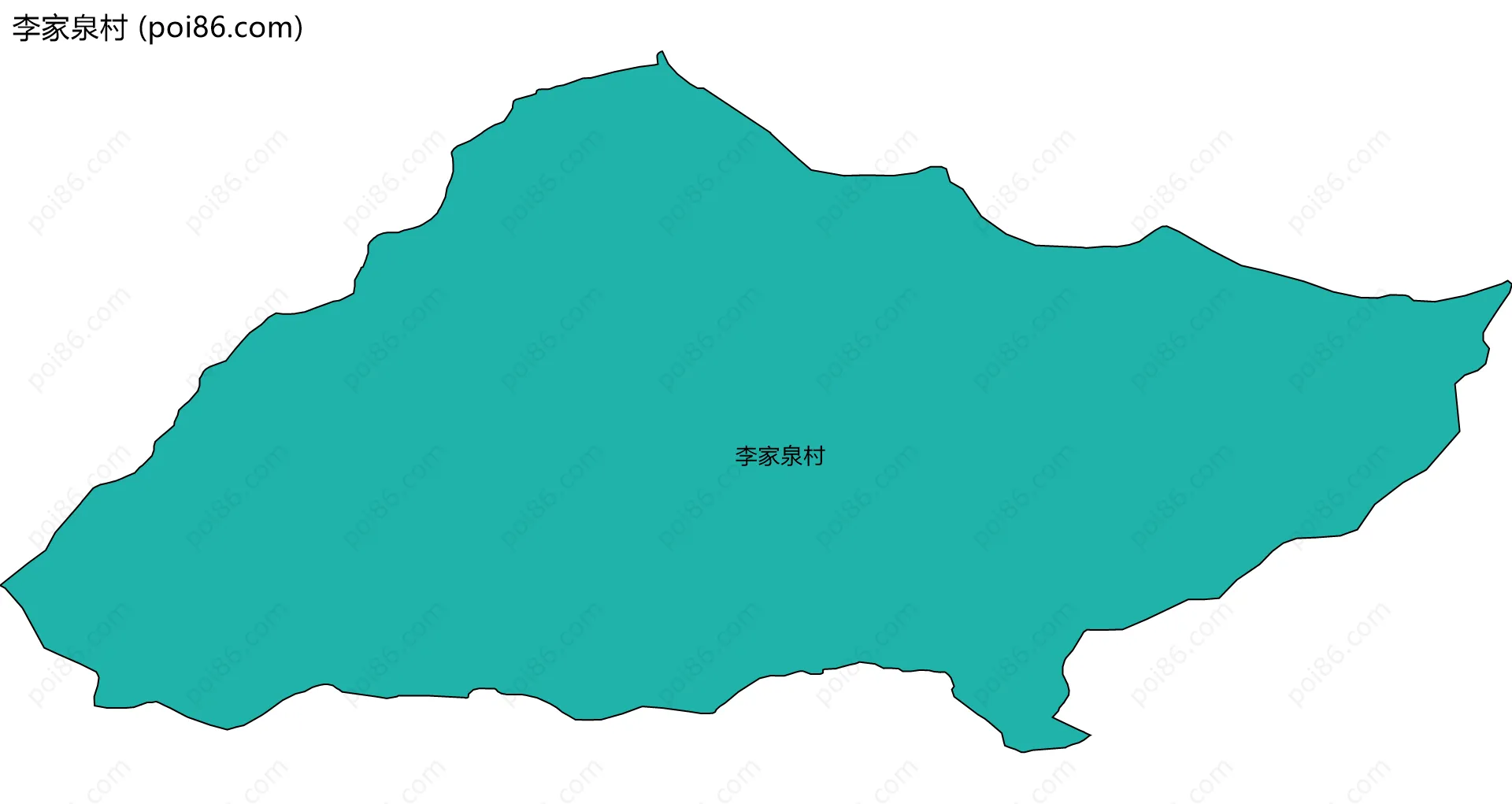 李家泉村边界地图