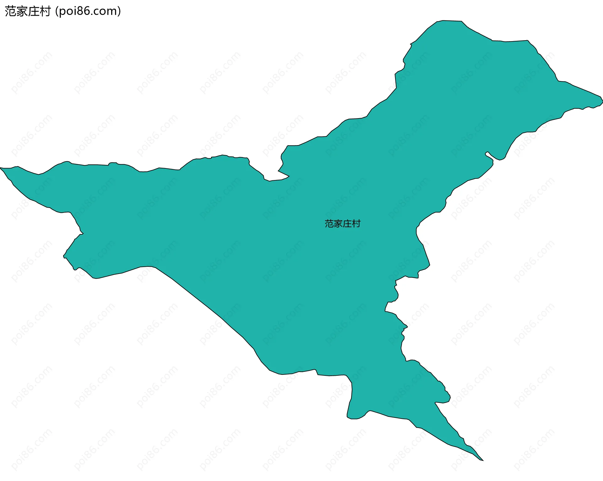 范家庄村边界地图