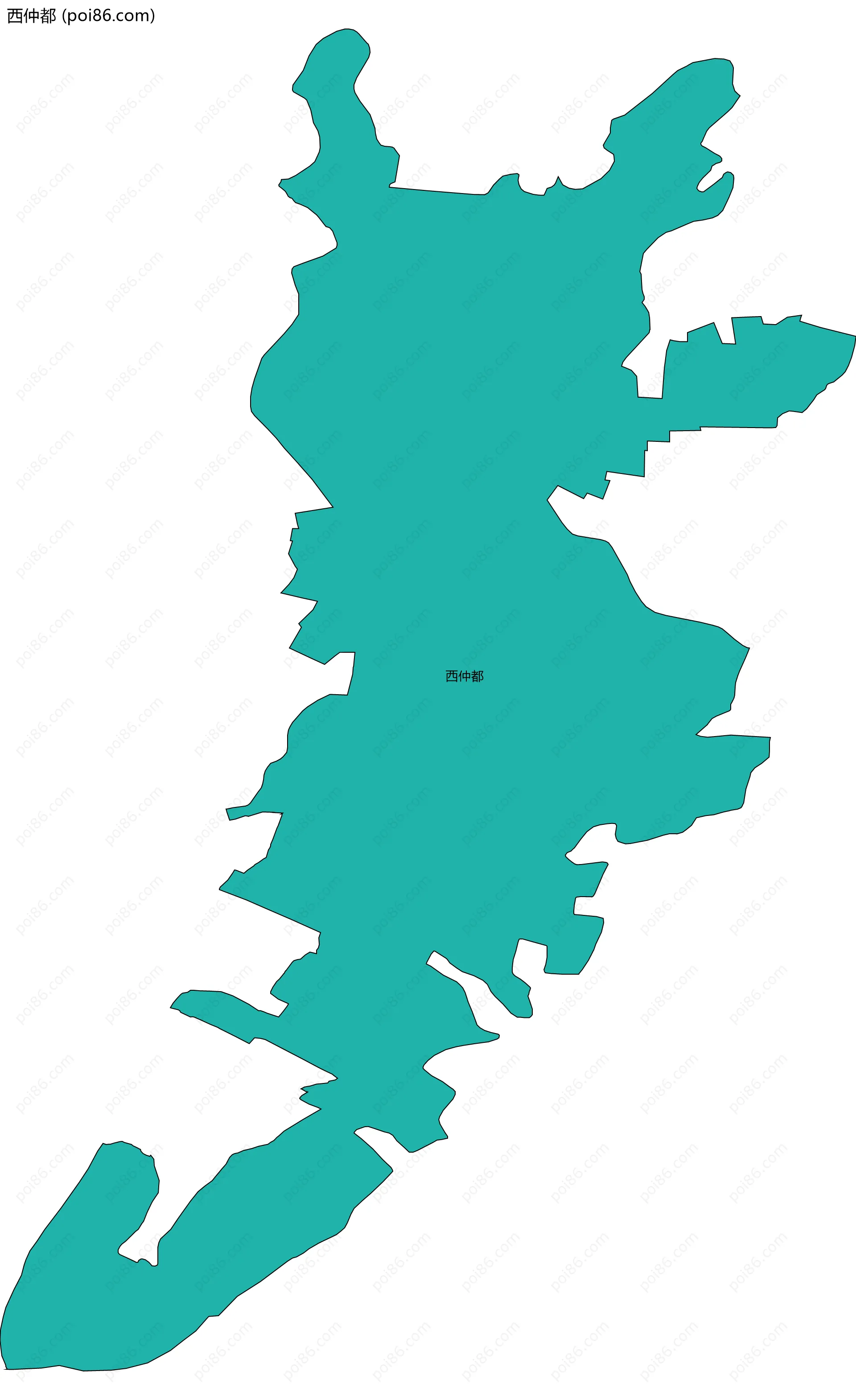 西仲都边界地图