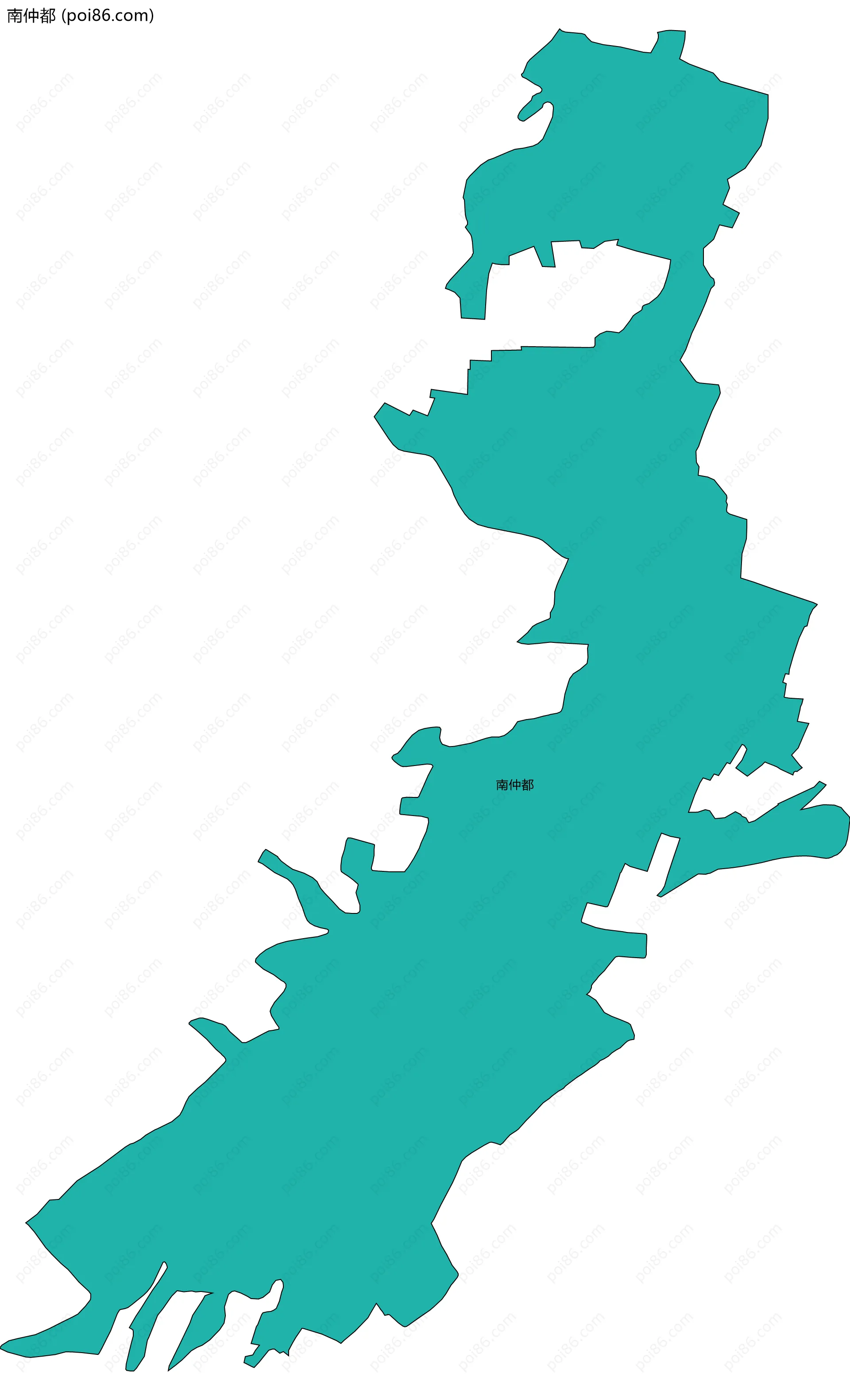 南仲都边界地图