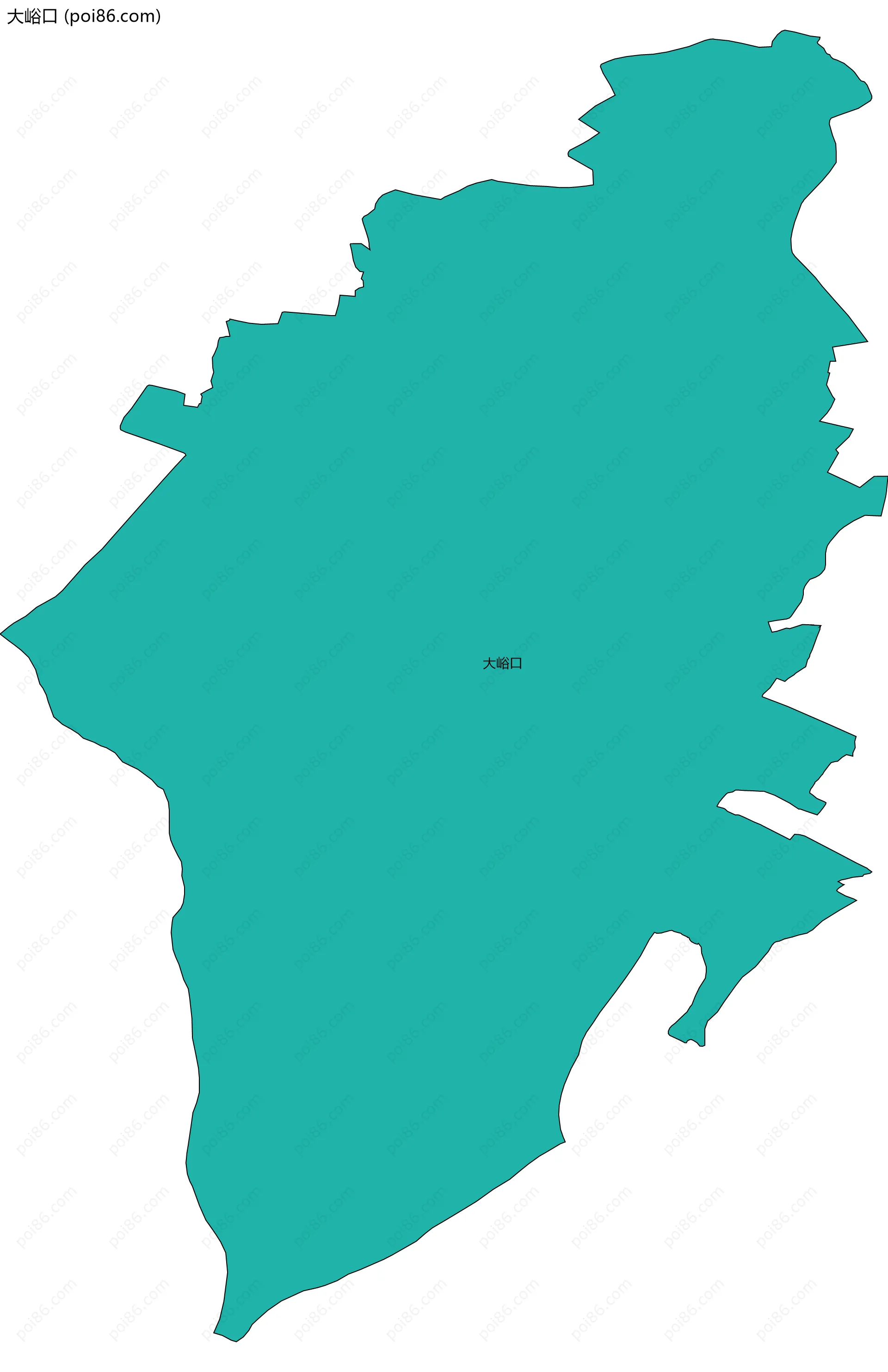 大峪口边界地图