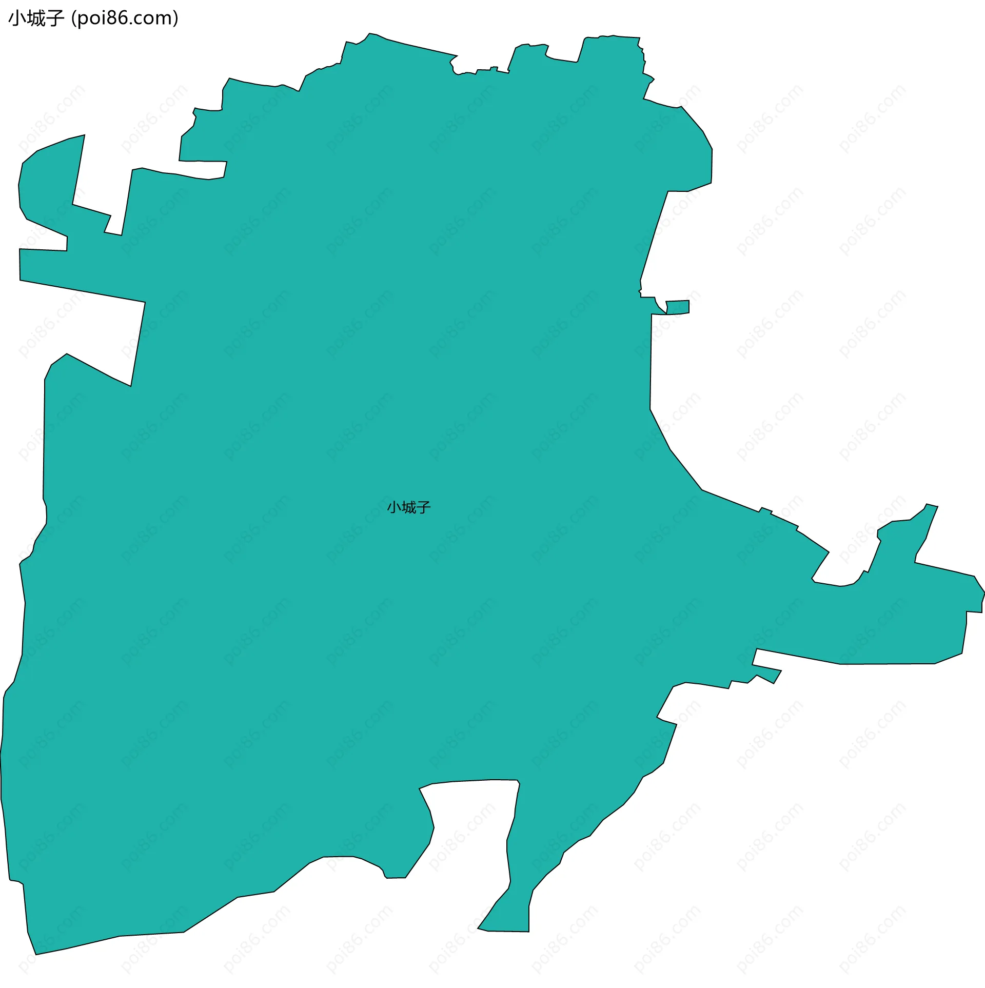 小城子边界地图