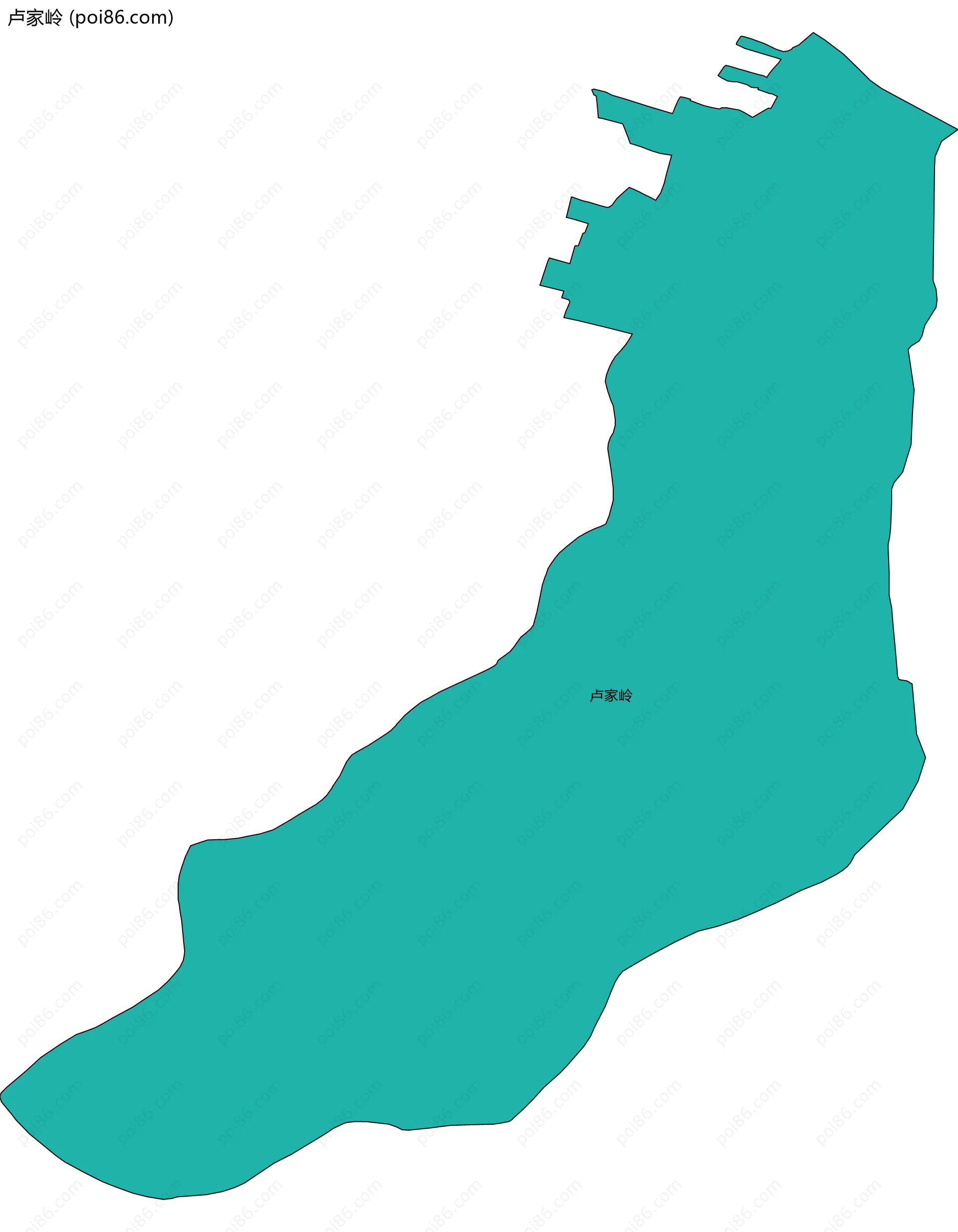 卢家岭边界地图