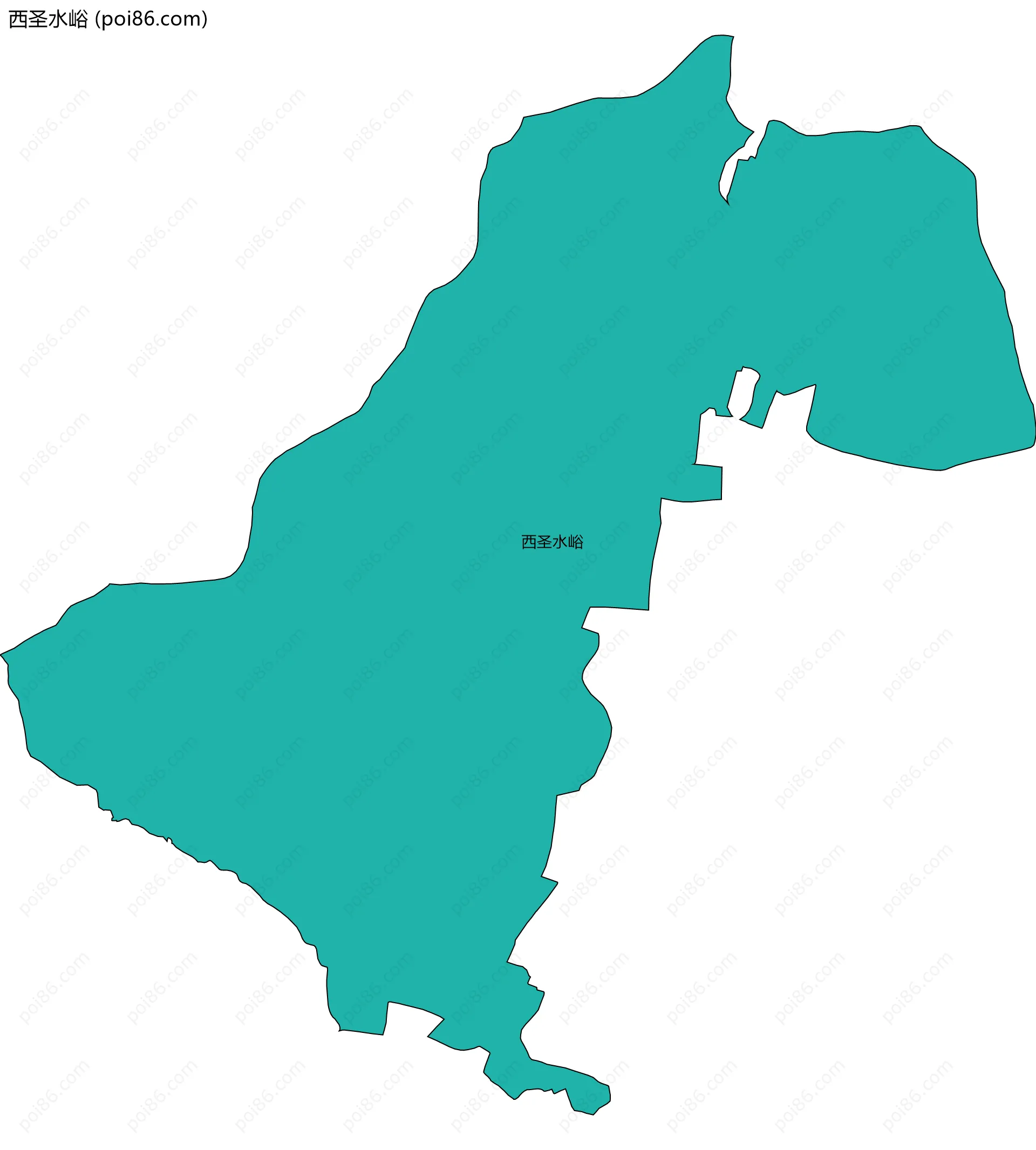 西圣水峪边界地图