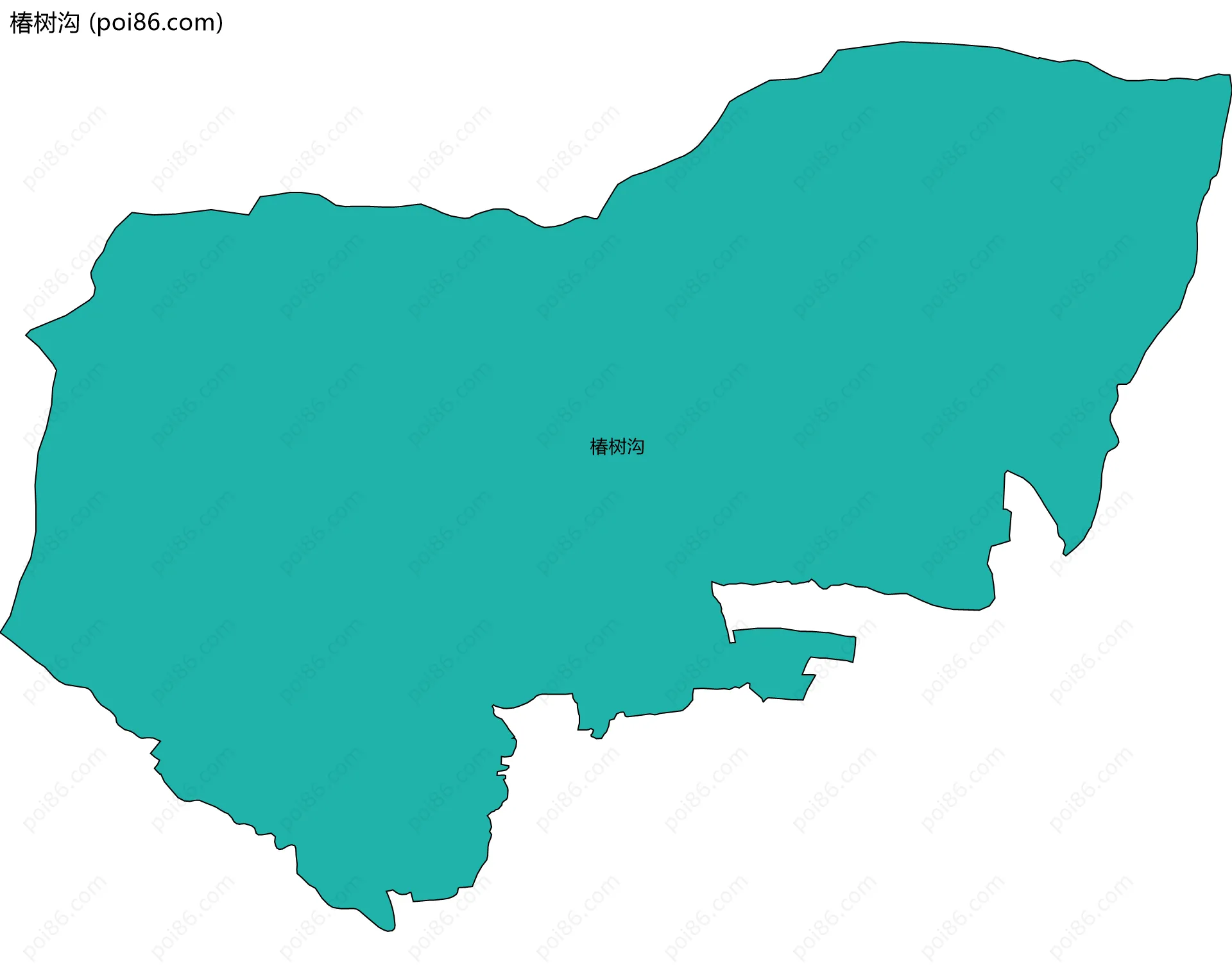 椿树沟边界地图