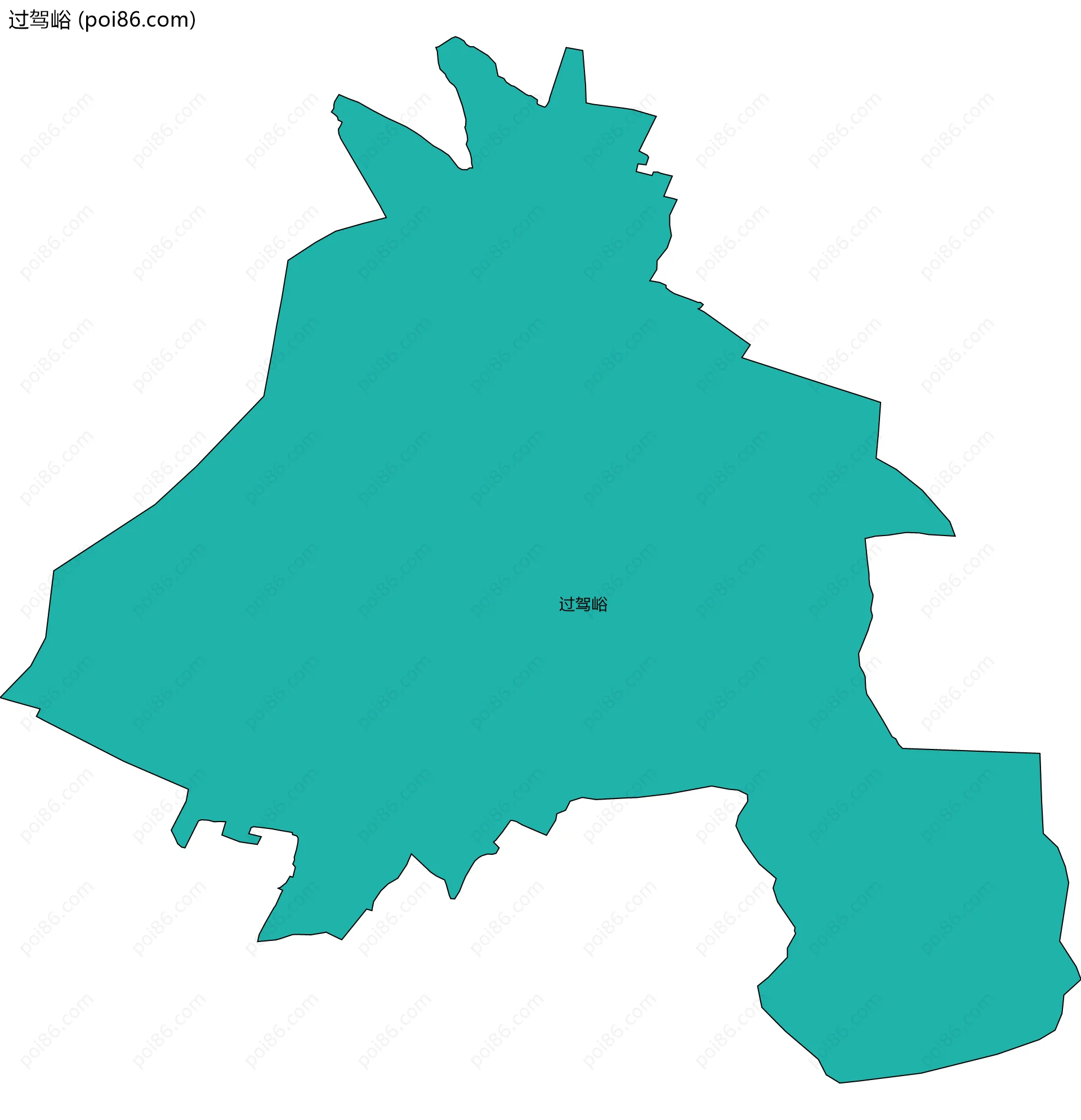 过驾峪边界地图