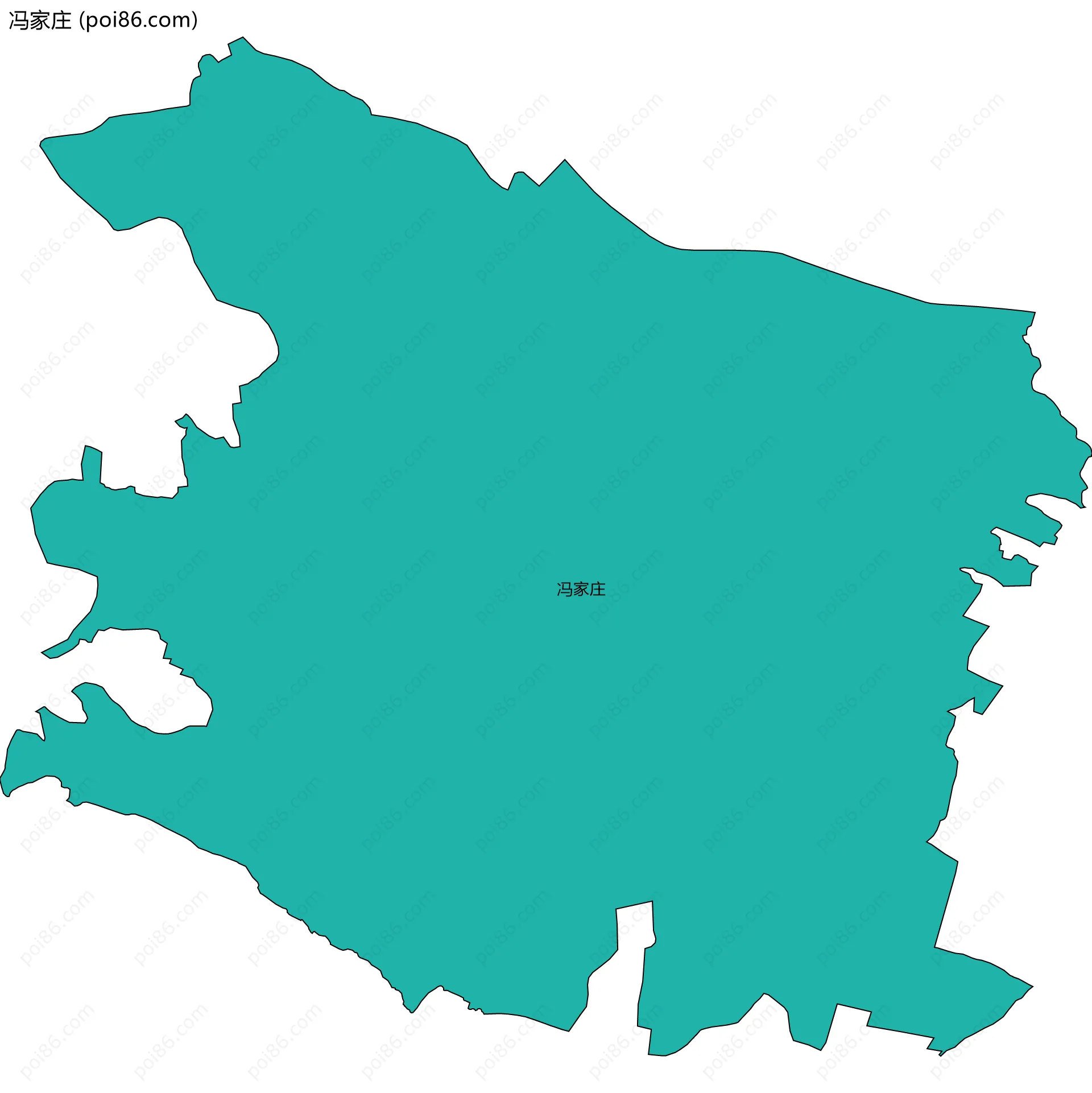 冯家庄边界地图