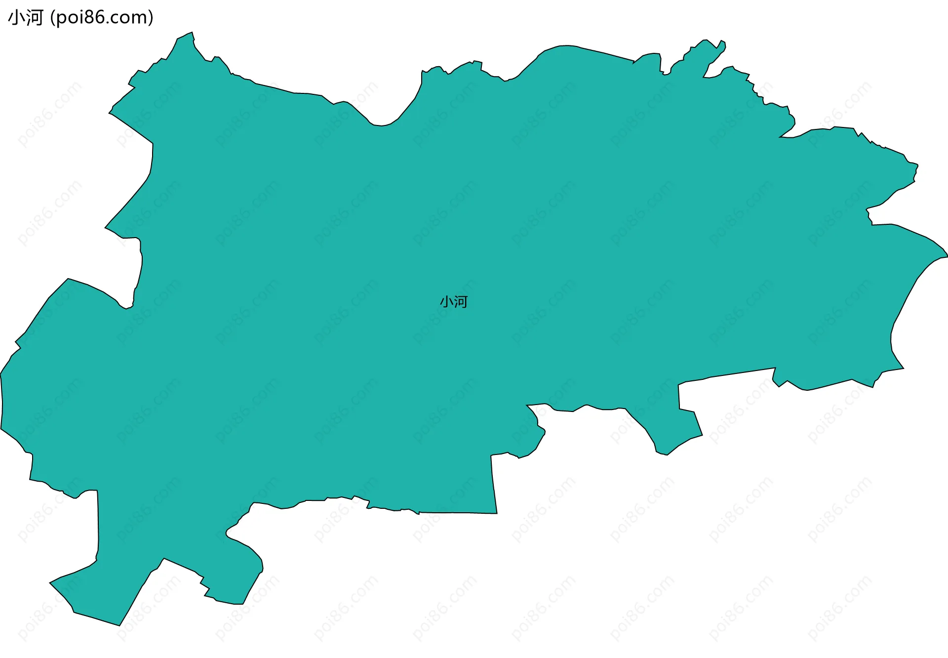 小河边界地图