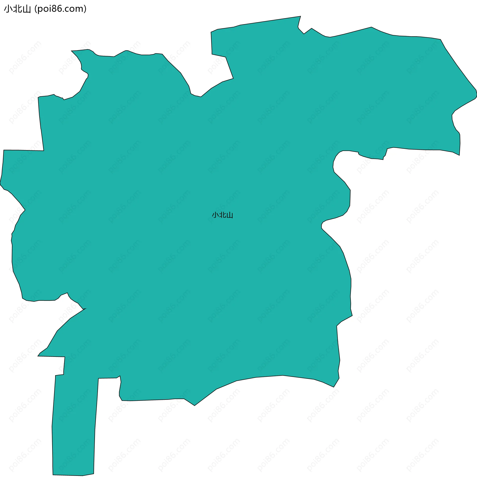 小北山边界地图