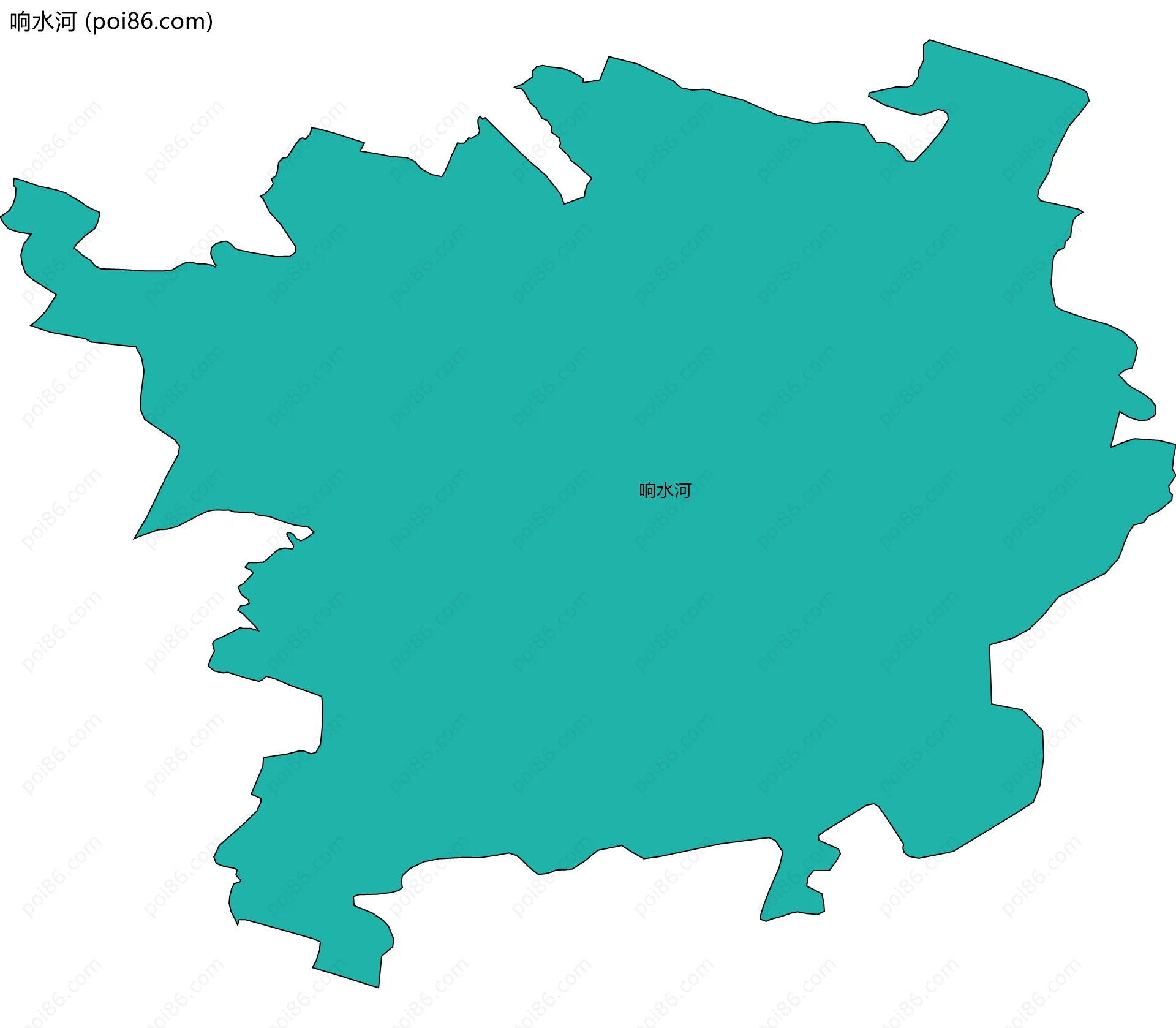 响水河边界地图