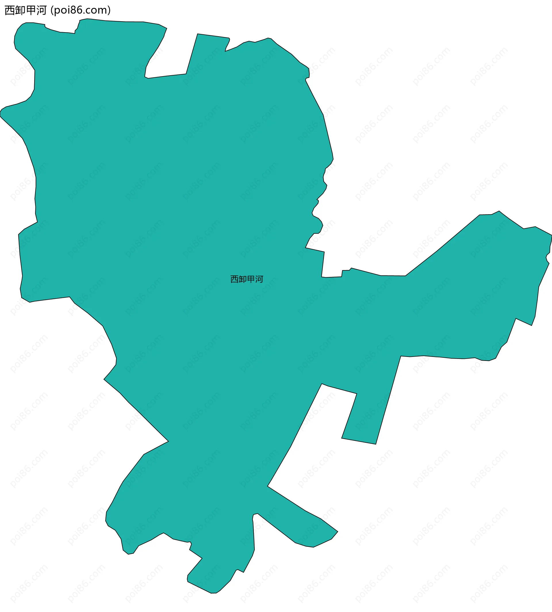 西卸甲河边界地图