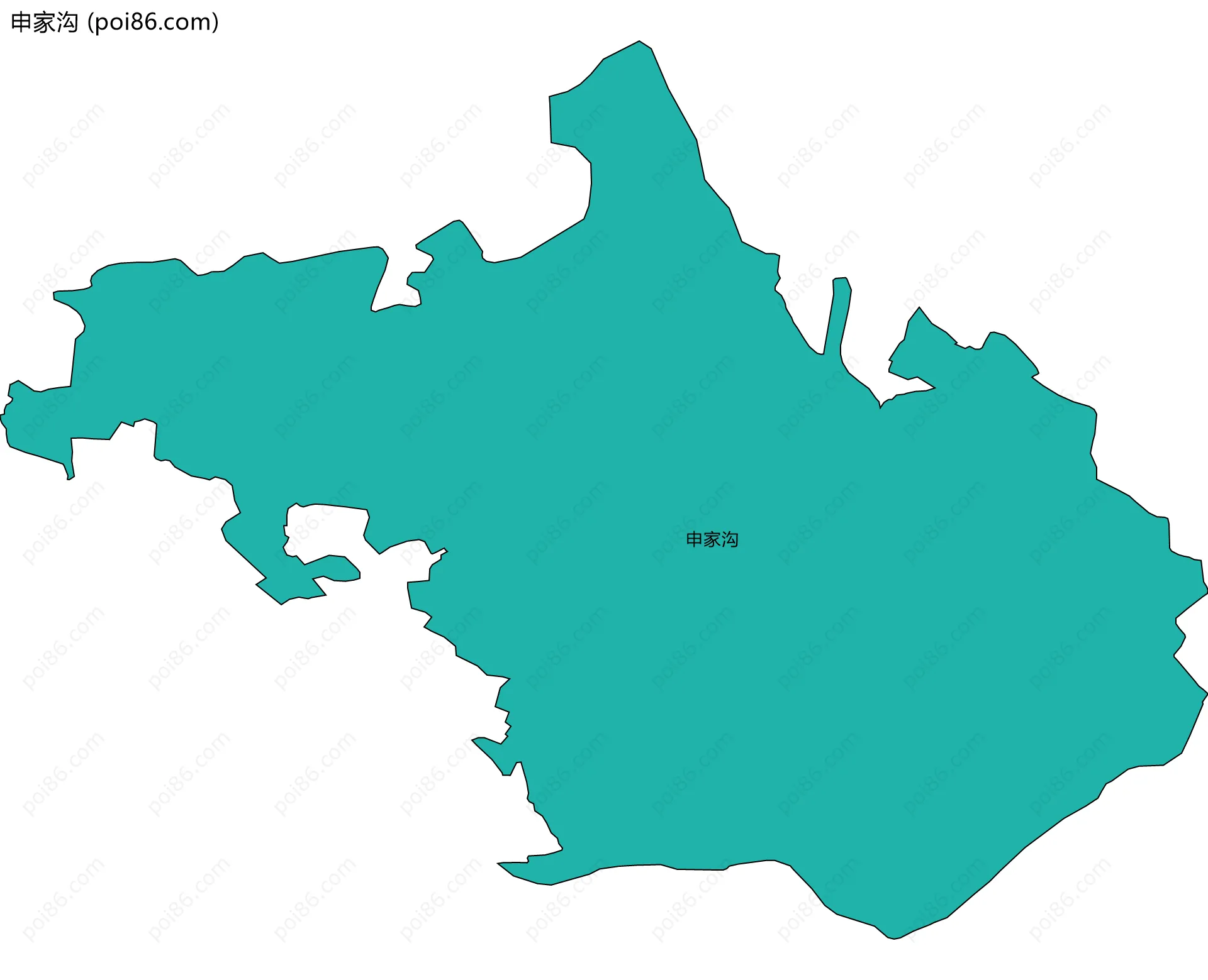 申家沟边界地图