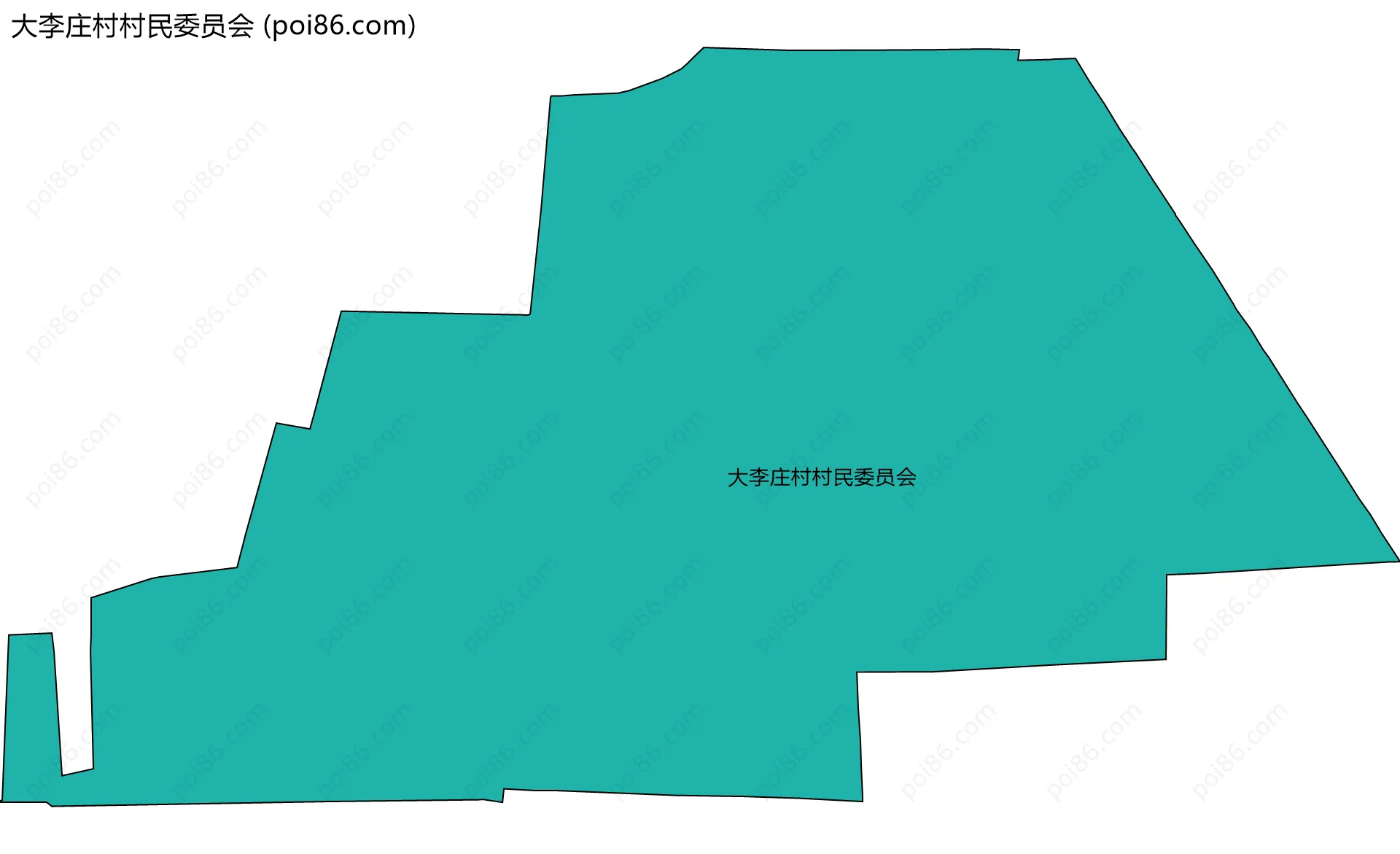 大李庄村村民委员会边界地图