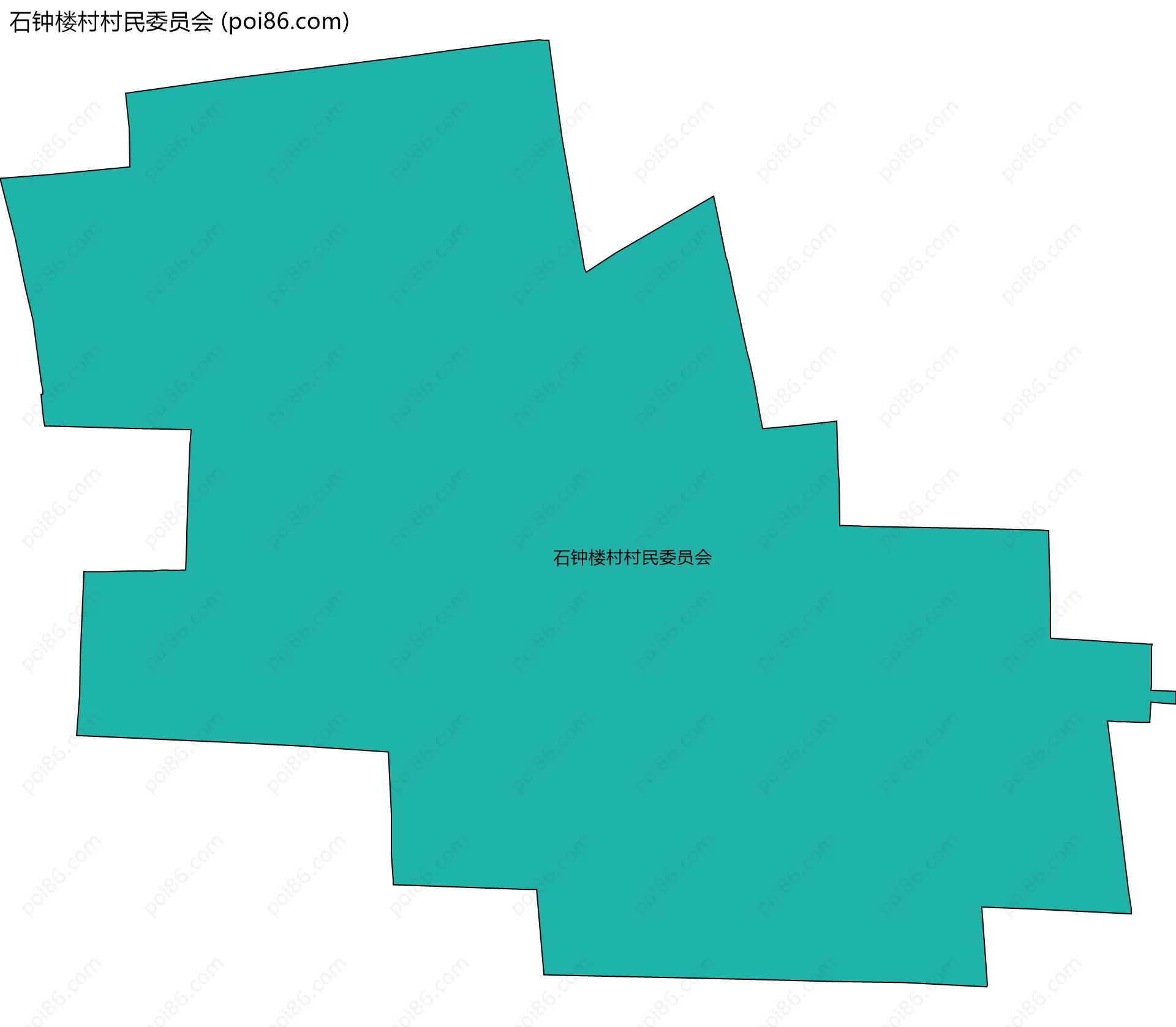 石钟楼村村民委员会边界地图