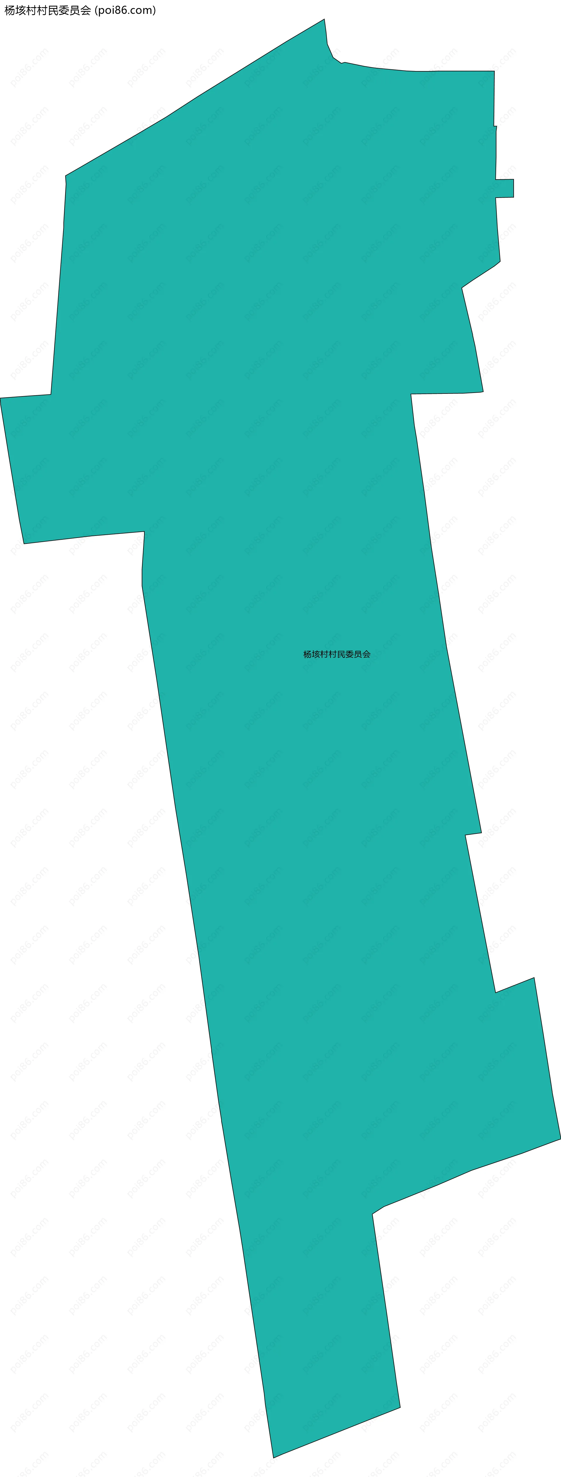 杨垓村村民委员会边界地图