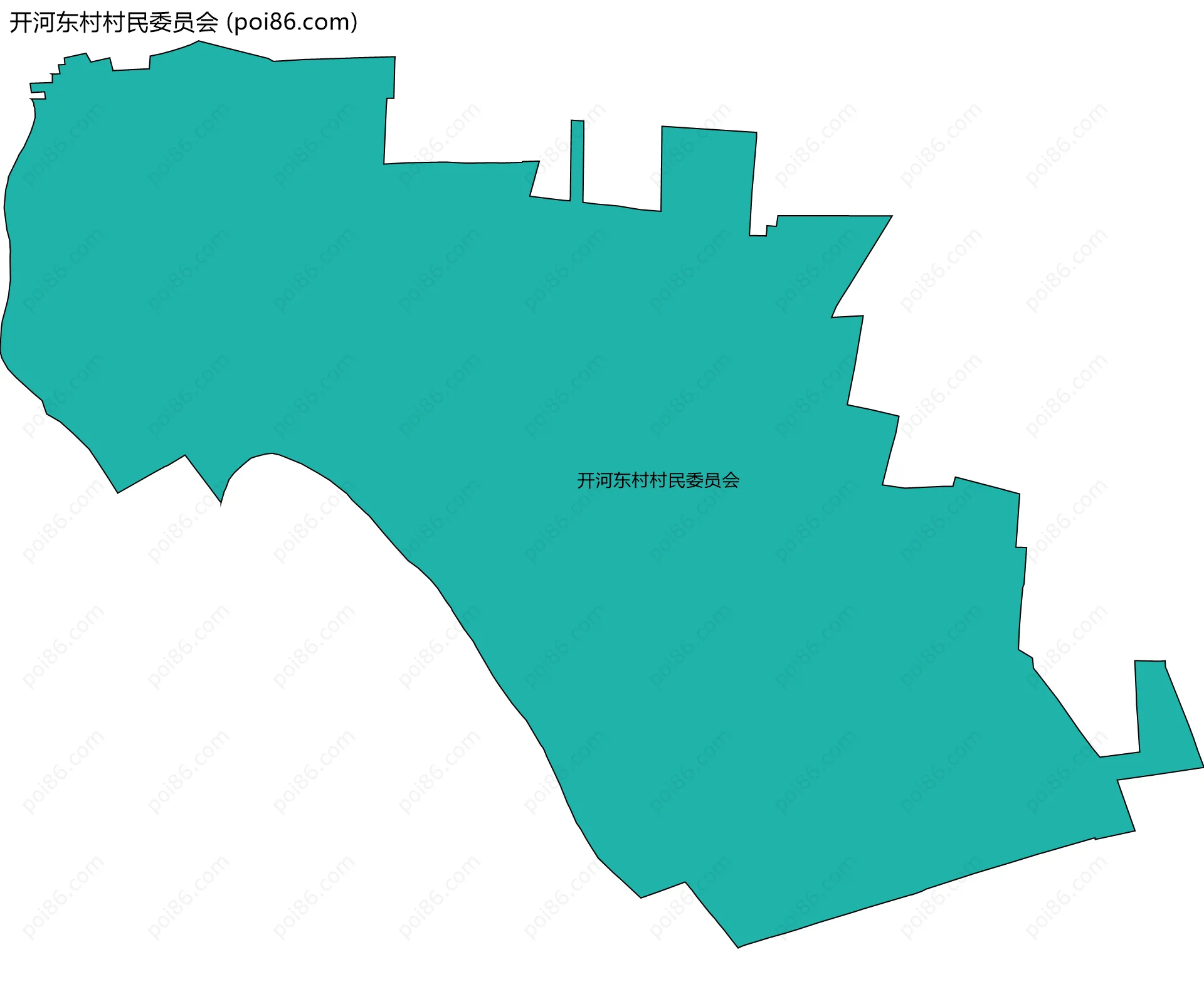 开河东村村民委员会边界地图