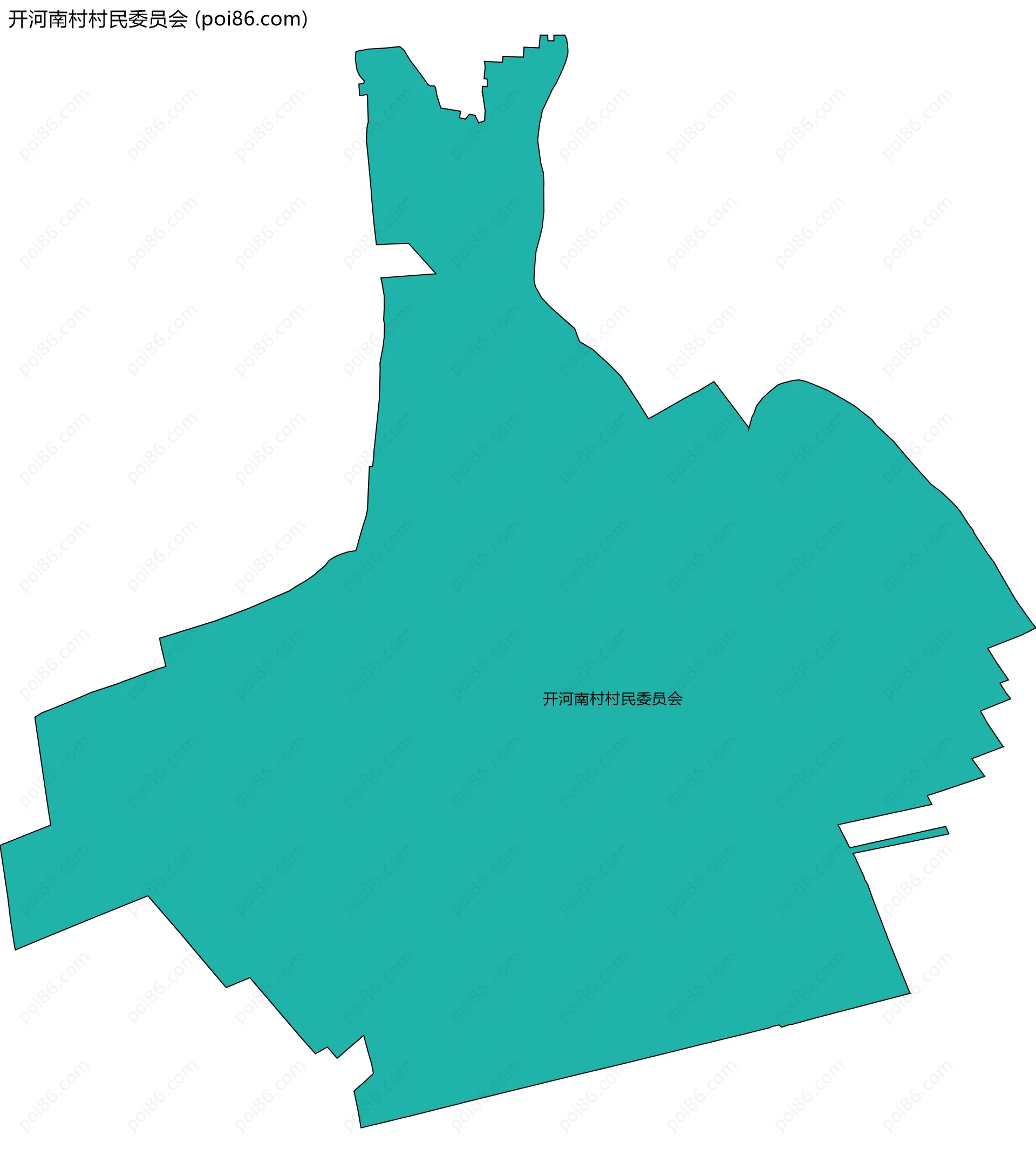 开河南村村民委员会边界地图