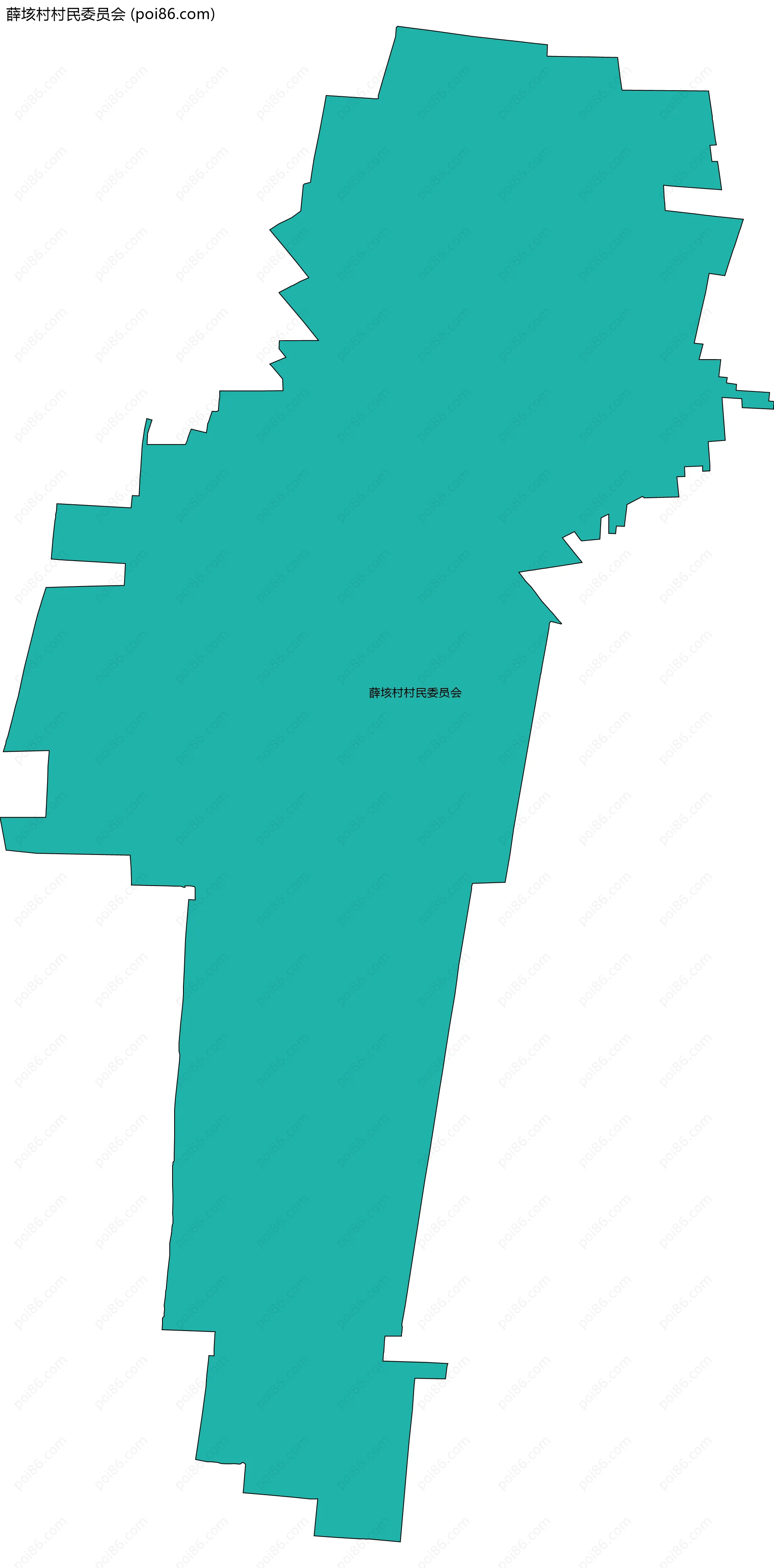 薛垓村村民委员会边界地图
