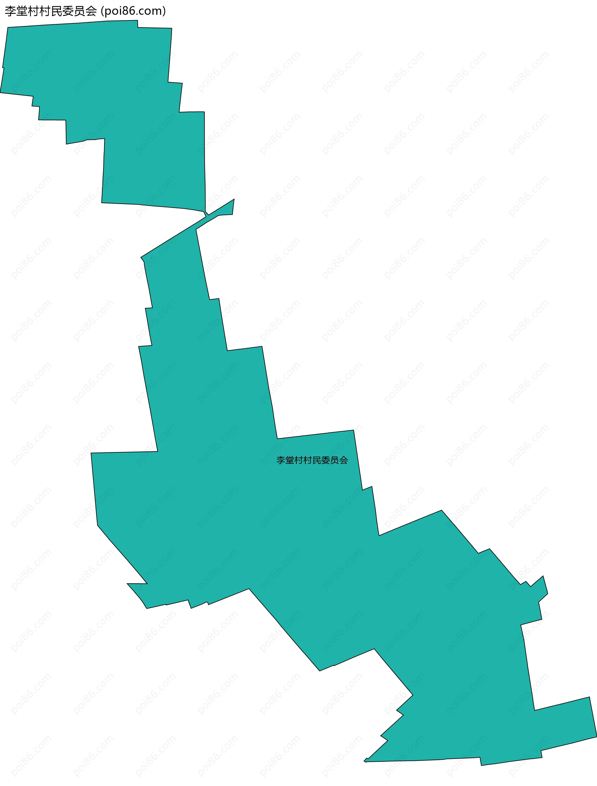 李堂村村民委员会边界地图