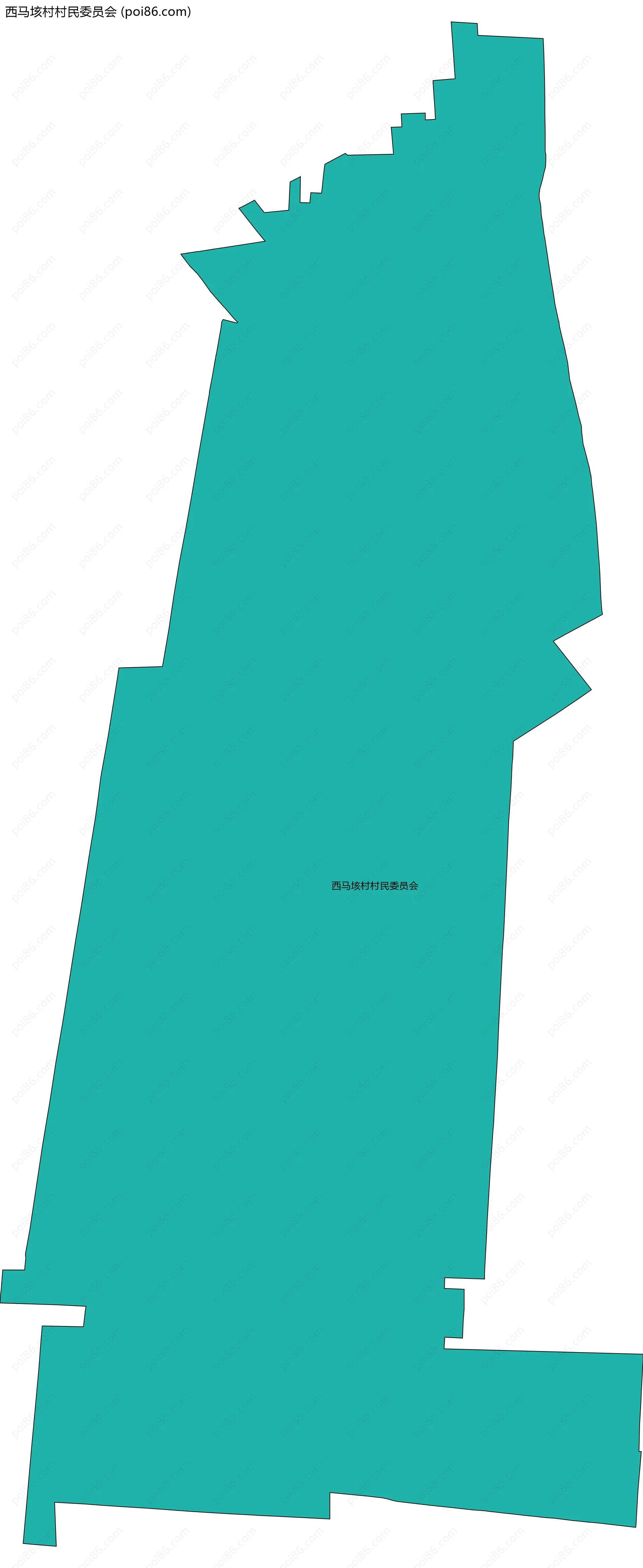 西马垓村村民委员会边界地图