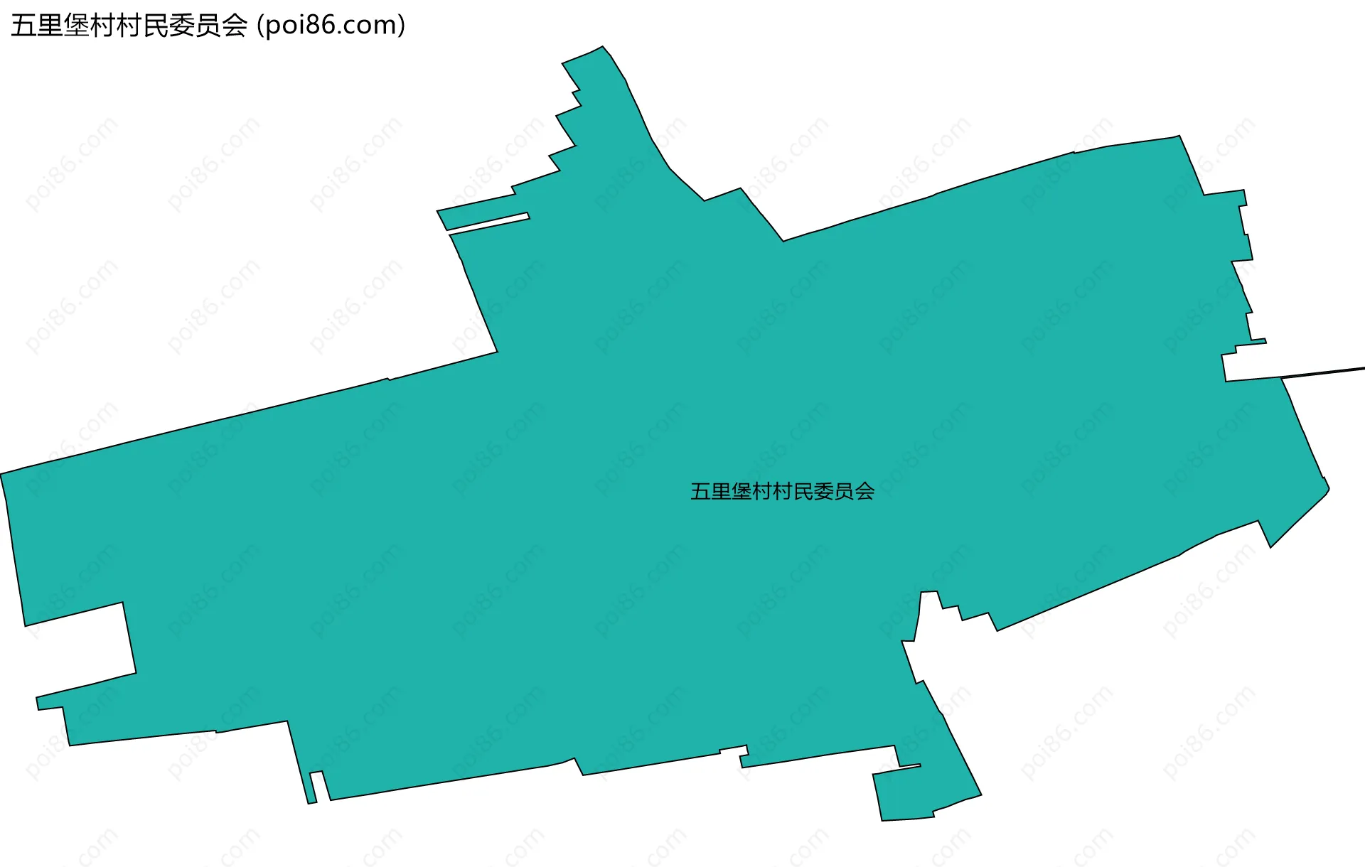五里堡村村民委员会边界地图