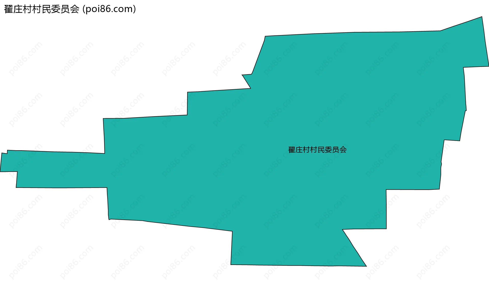 翟庄村村民委员会边界地图