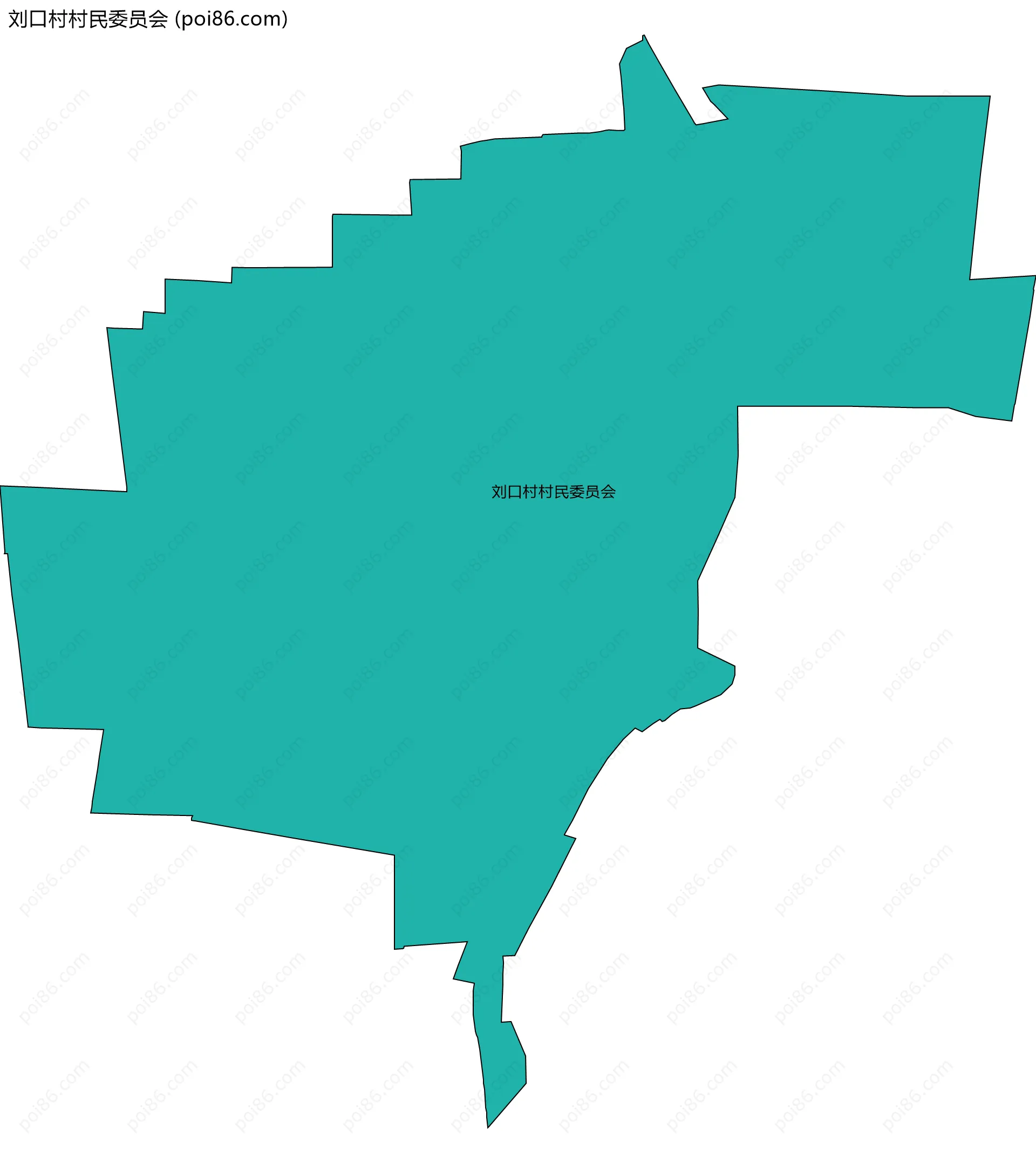 刘口村村民委员会边界地图