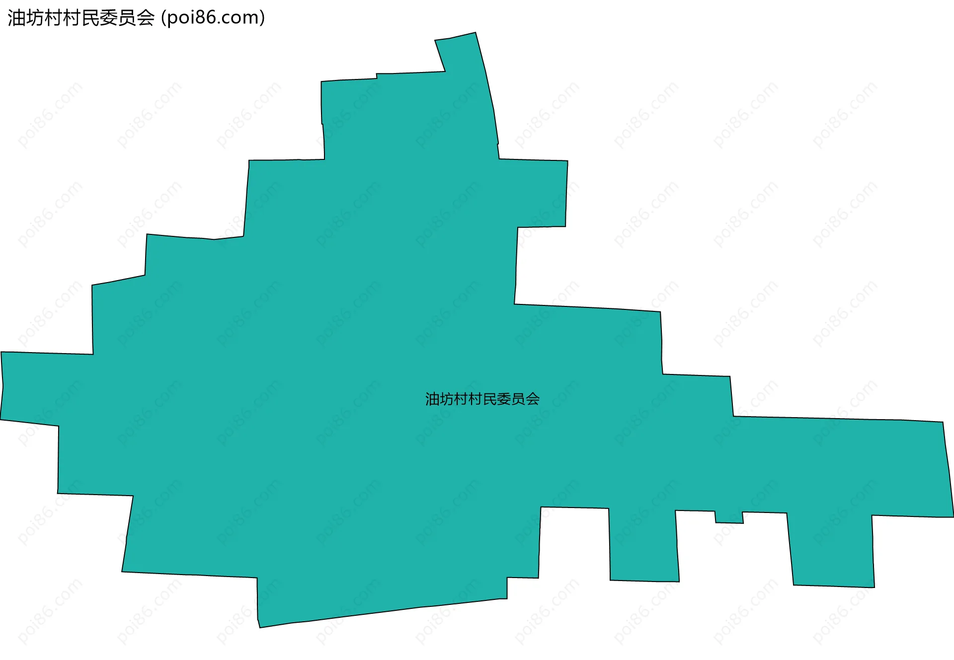 油坊村村民委员会边界地图