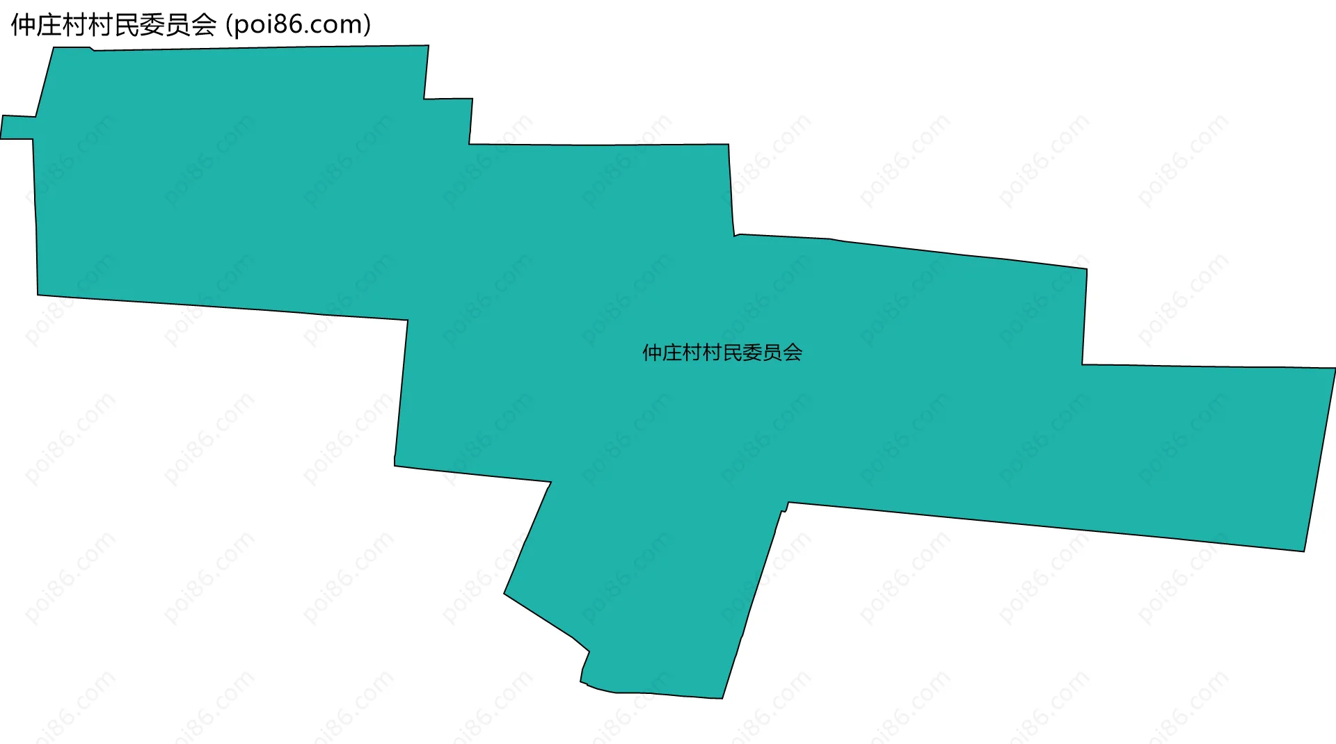 仲庄村村民委员会边界地图