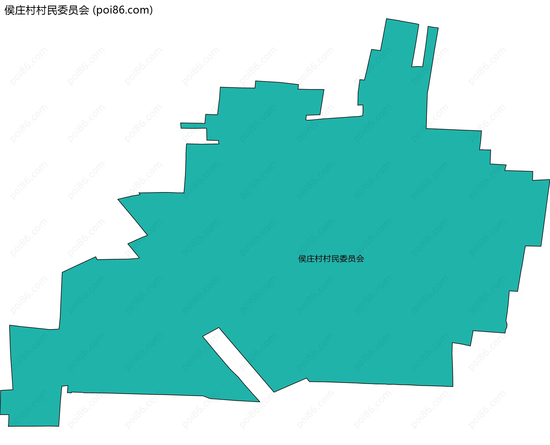 侯庄村村民委员会边界地图