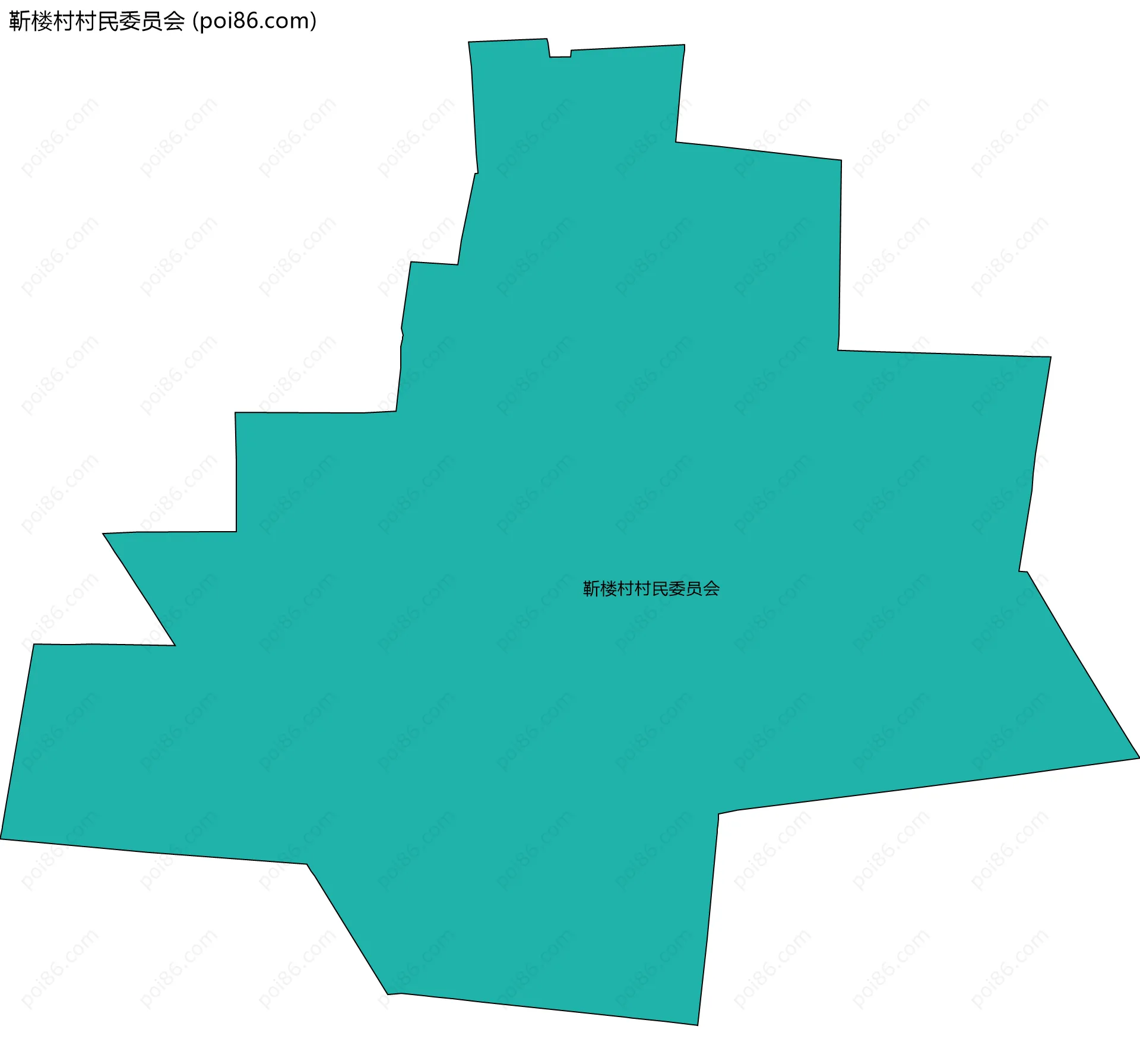 靳楼村村民委员会边界地图