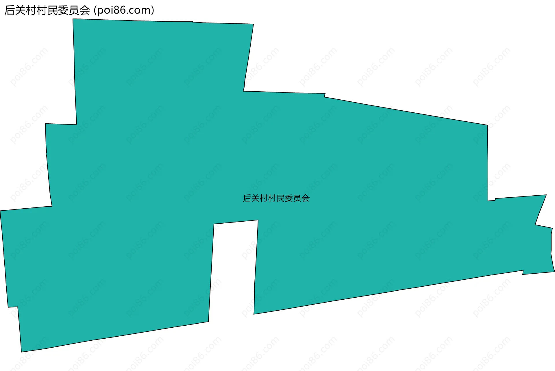 后关村村民委员会边界地图