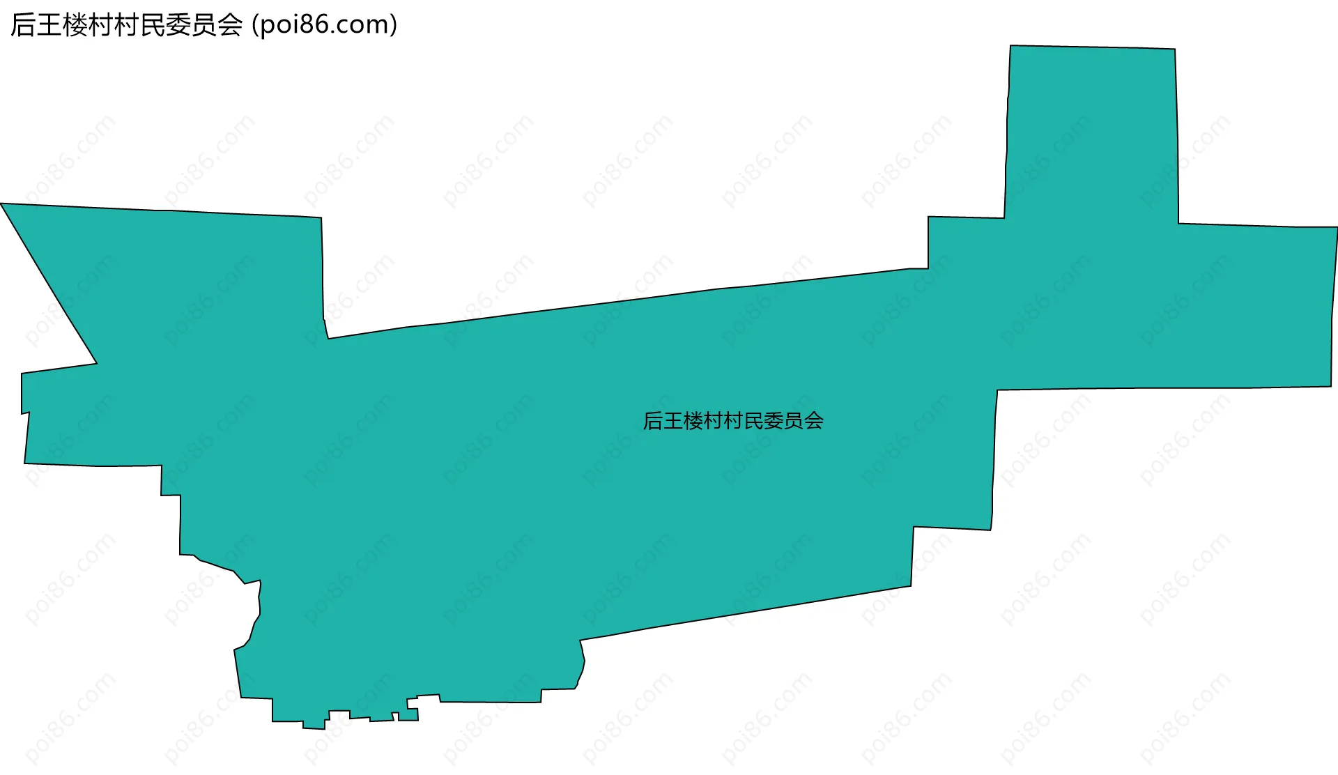 后王楼村村民委员会边界地图