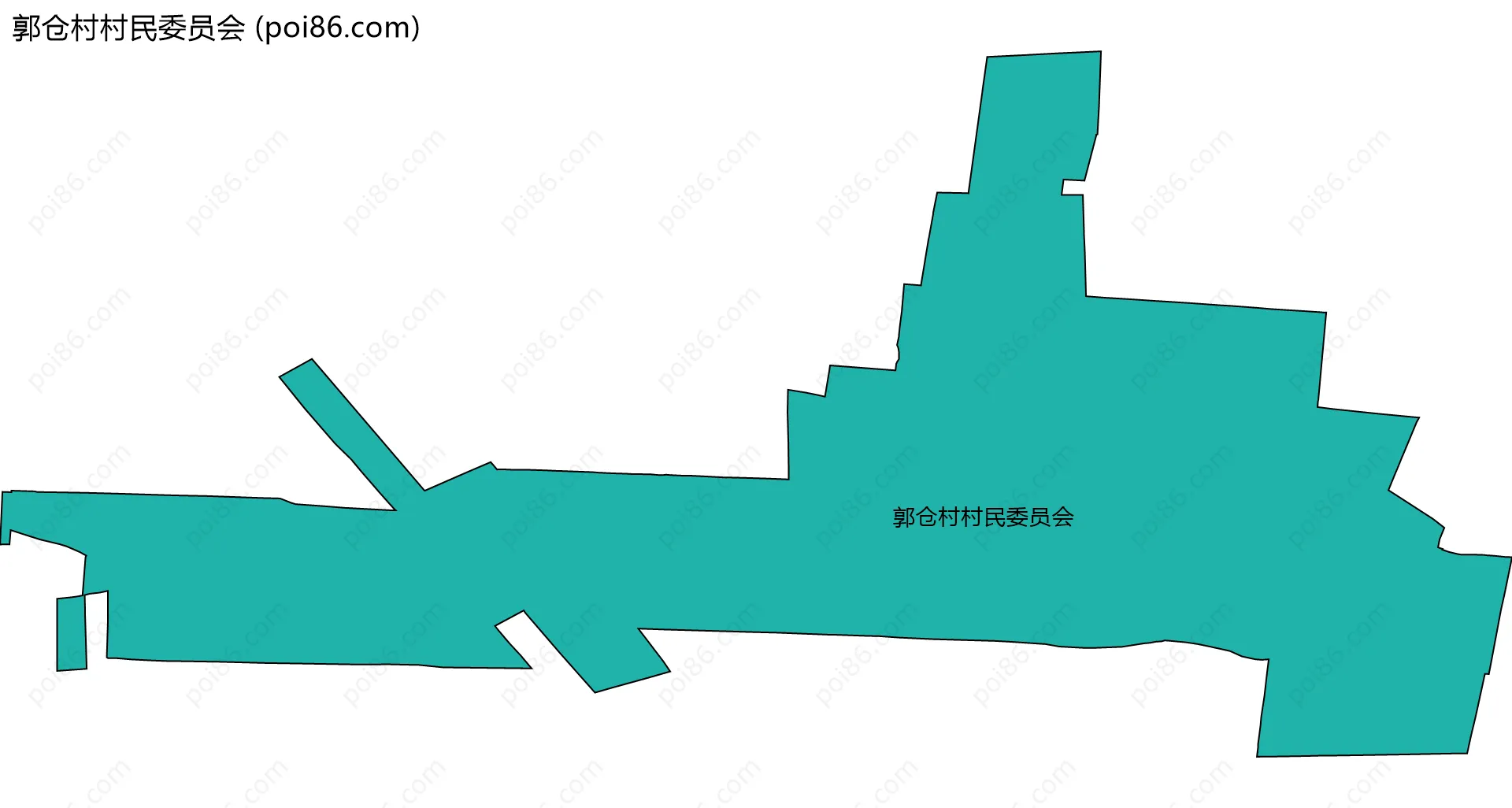郭仓村村民委员会边界地图