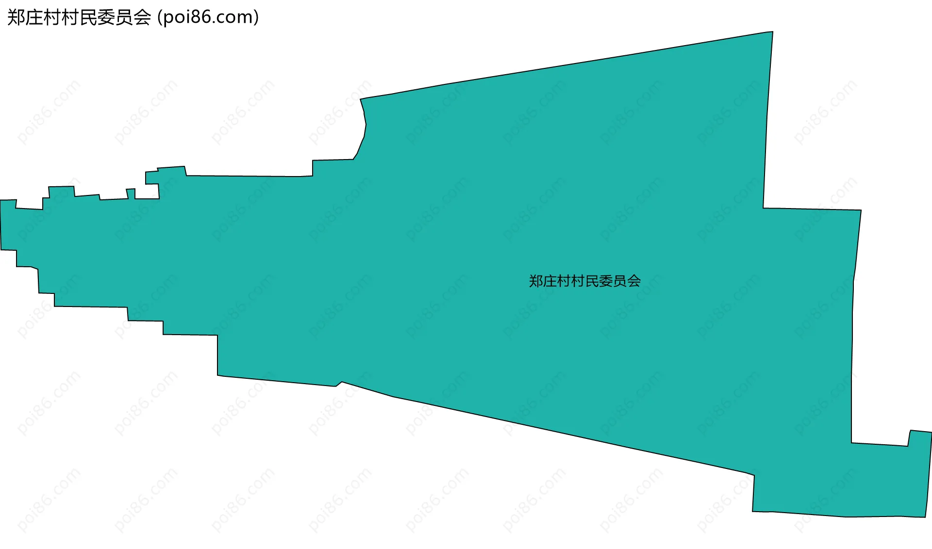 郑庄村村民委员会边界地图