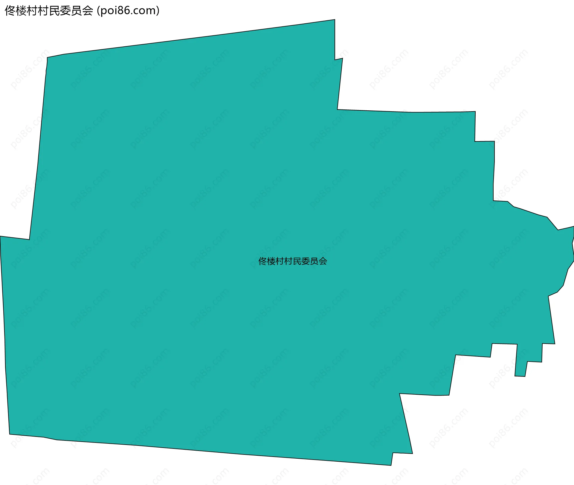 佟楼村村民委员会边界地图