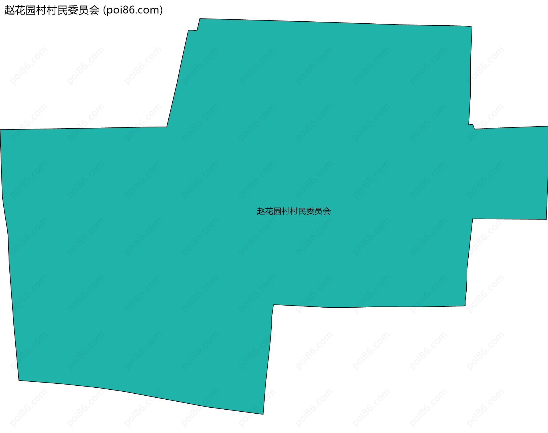赵花园村村民委员会边界地图