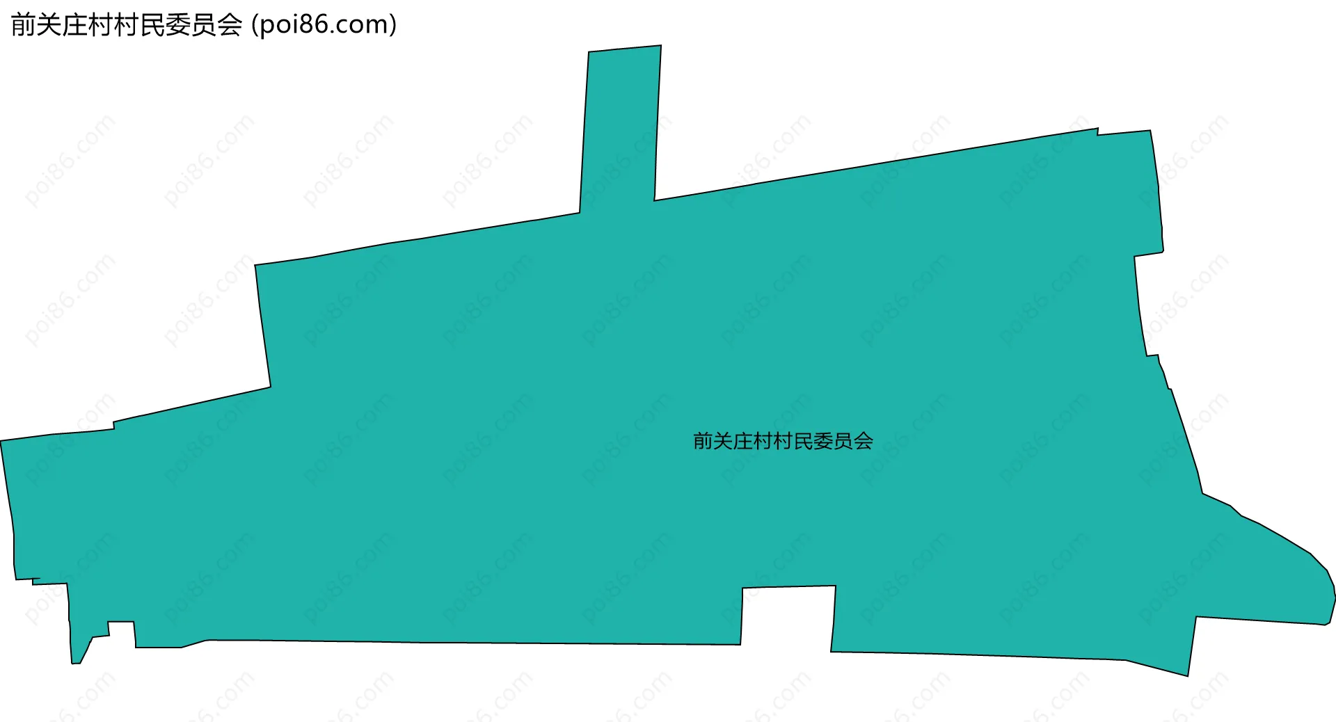前关庄村村民委员会边界地图