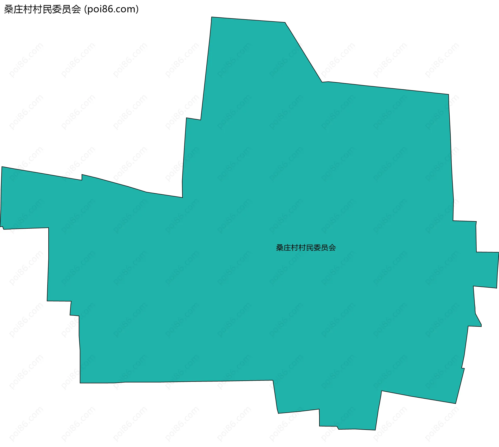 桑庄村村民委员会边界地图