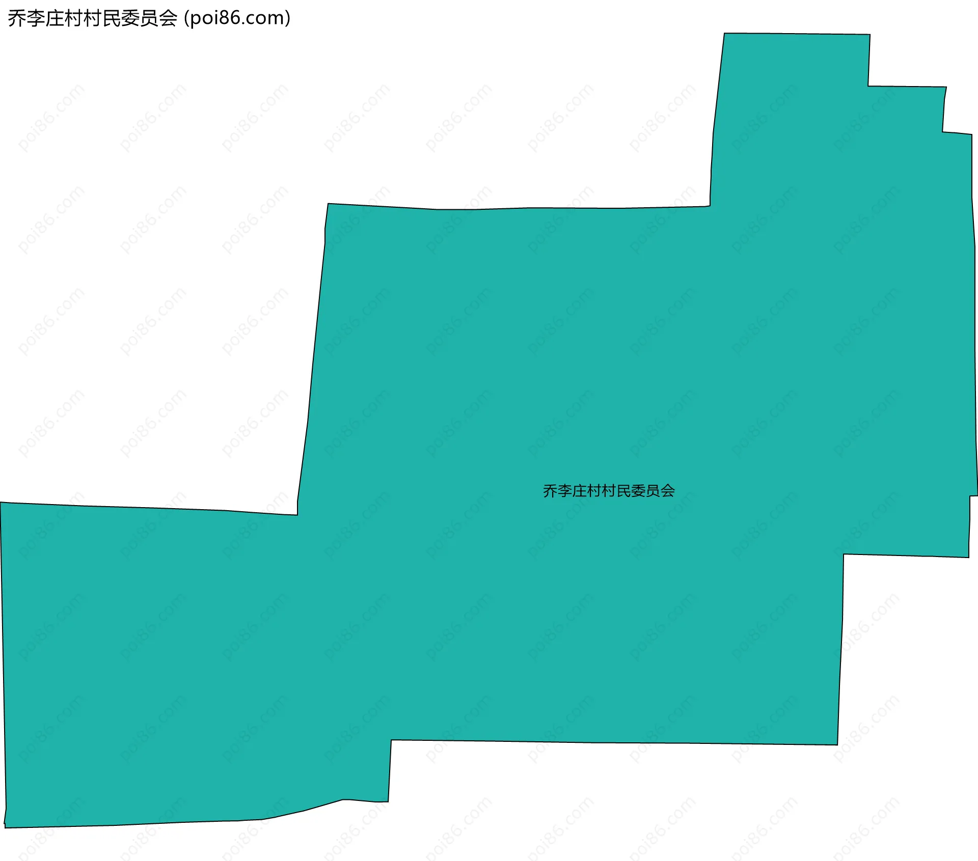乔李庄村村民委员会边界地图