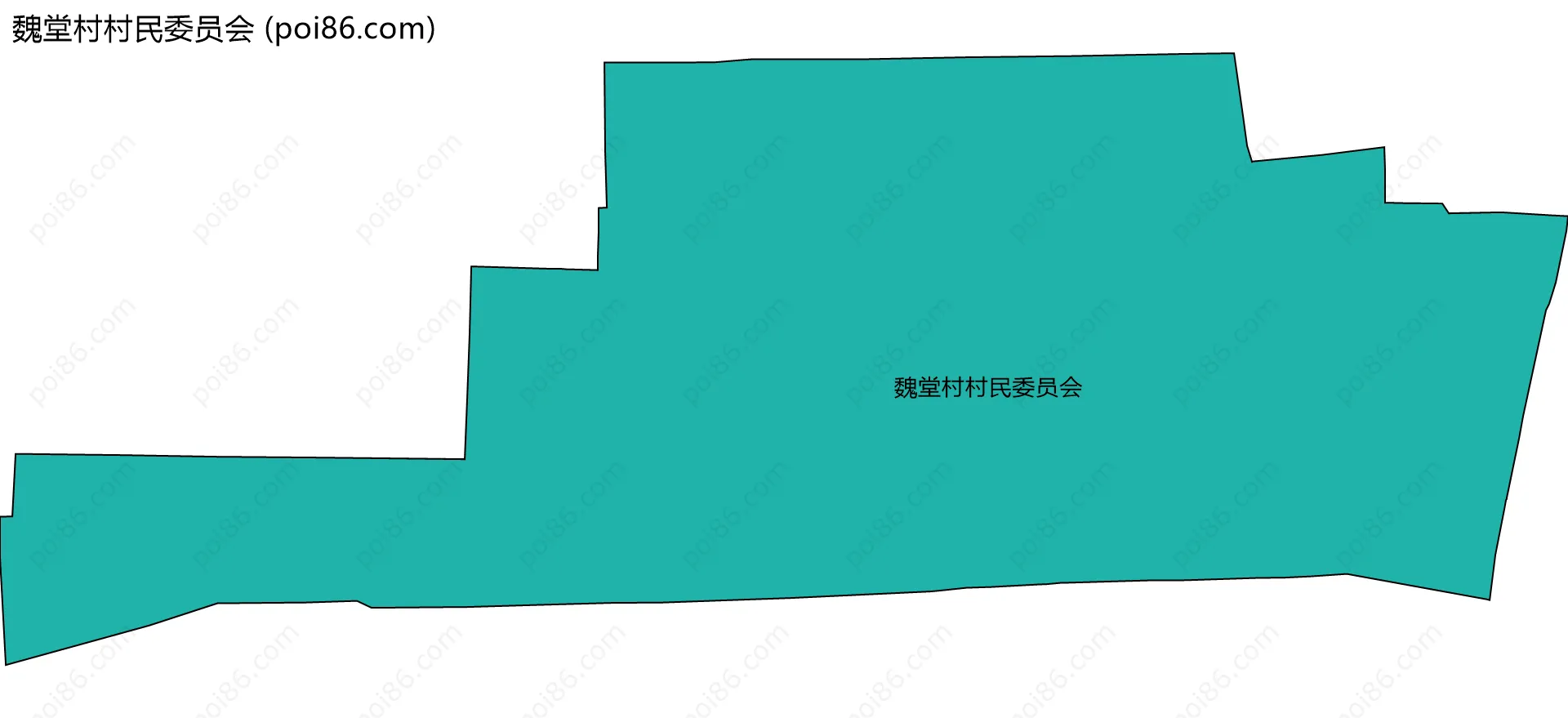 魏堂村村民委员会边界地图