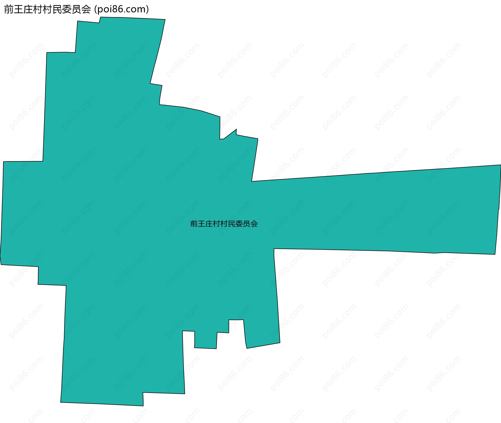 前王庄村村民委员会边界地图