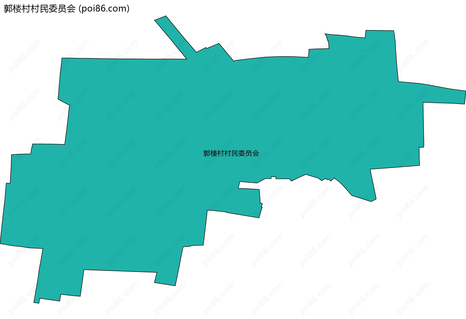 郭楼村村民委员会边界地图