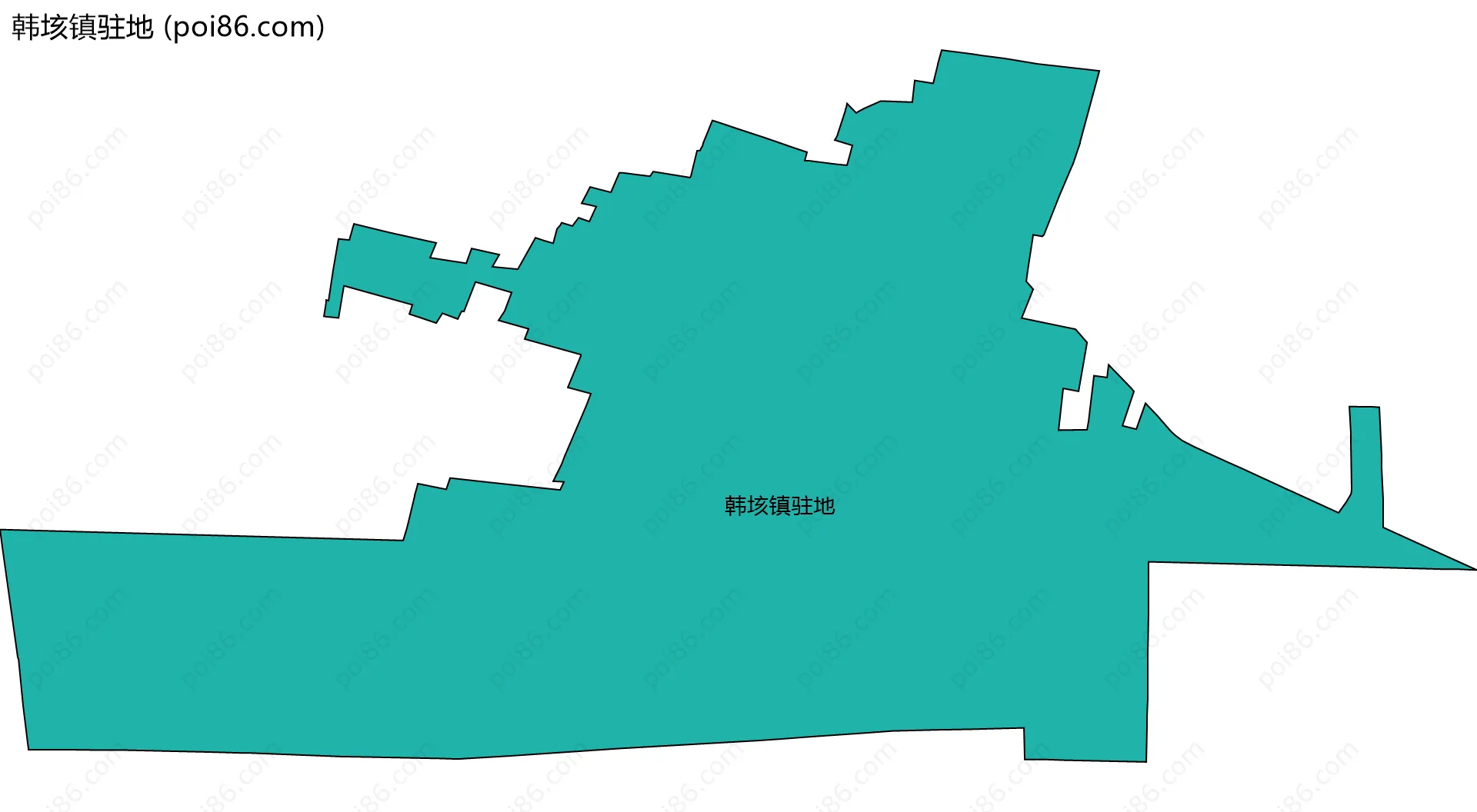 韩垓镇驻地边界地图