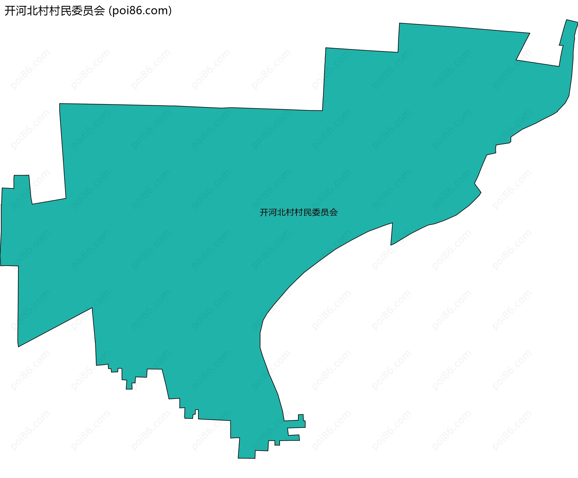 开河北村村民委员会边界地图
