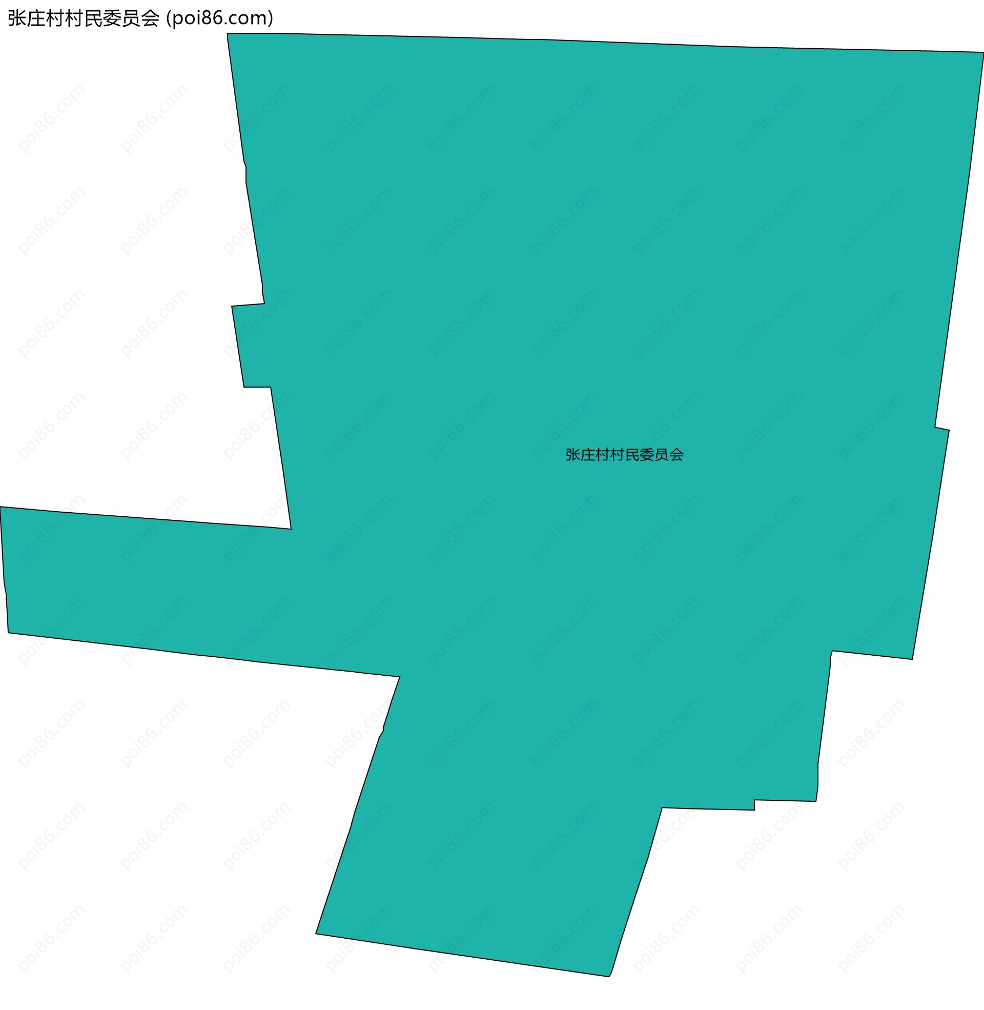 张庄村村民委员会边界地图
