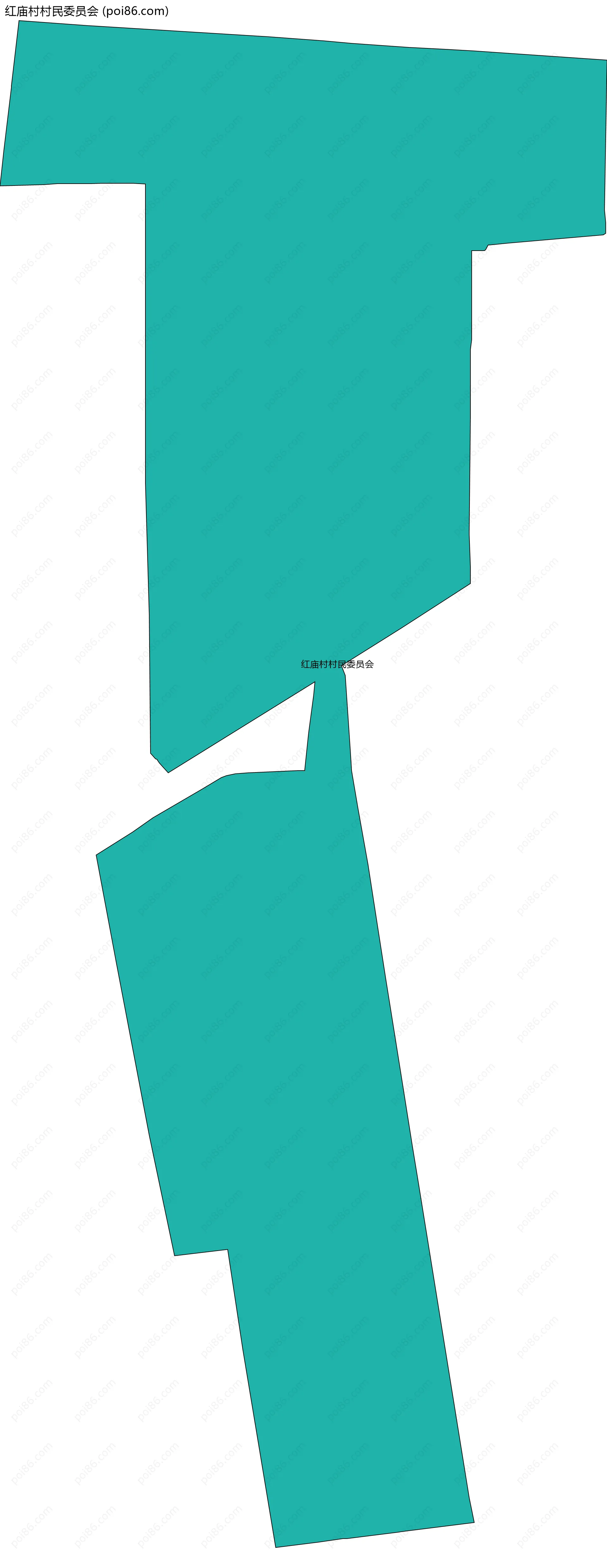 红庙村村民委员会边界地图